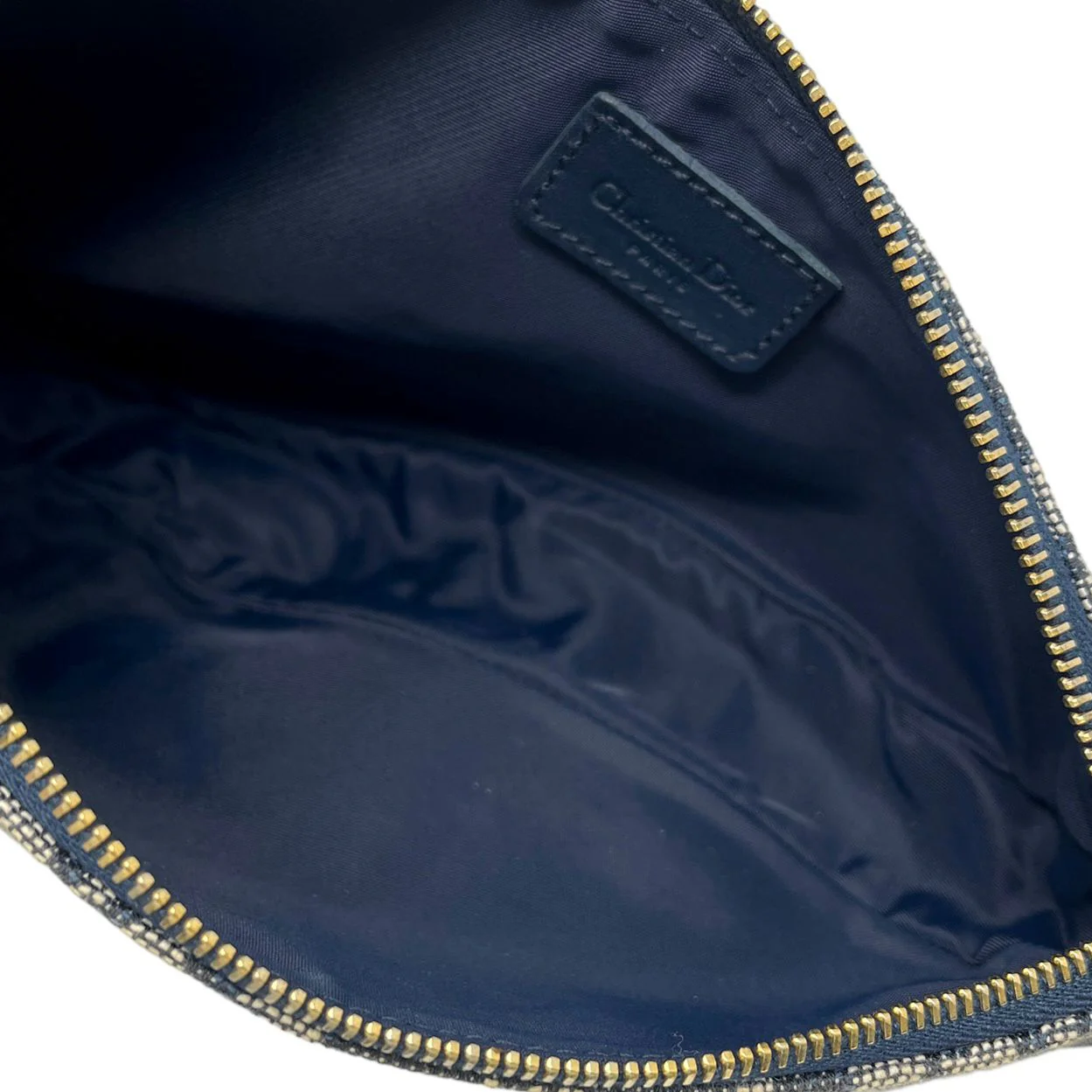 Dior Navy Logo Saddle Bag - Image 3