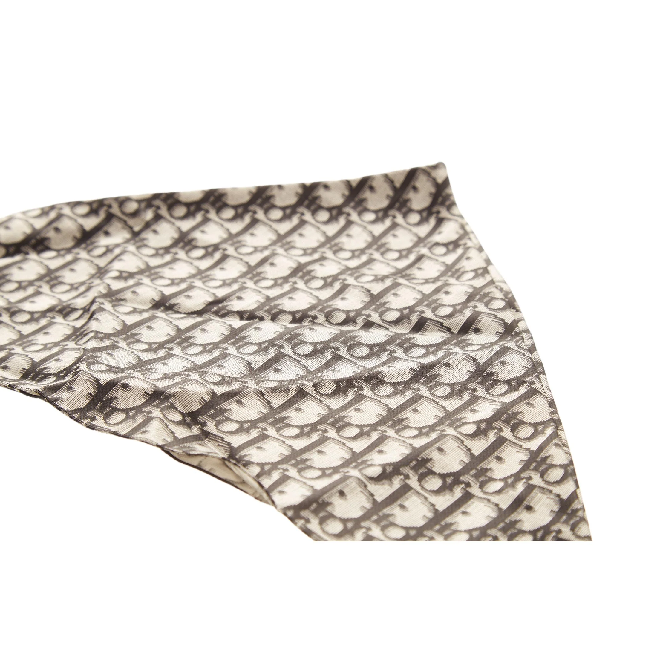 Dior Black Logo Rhinestone Scarf Top - Image 3