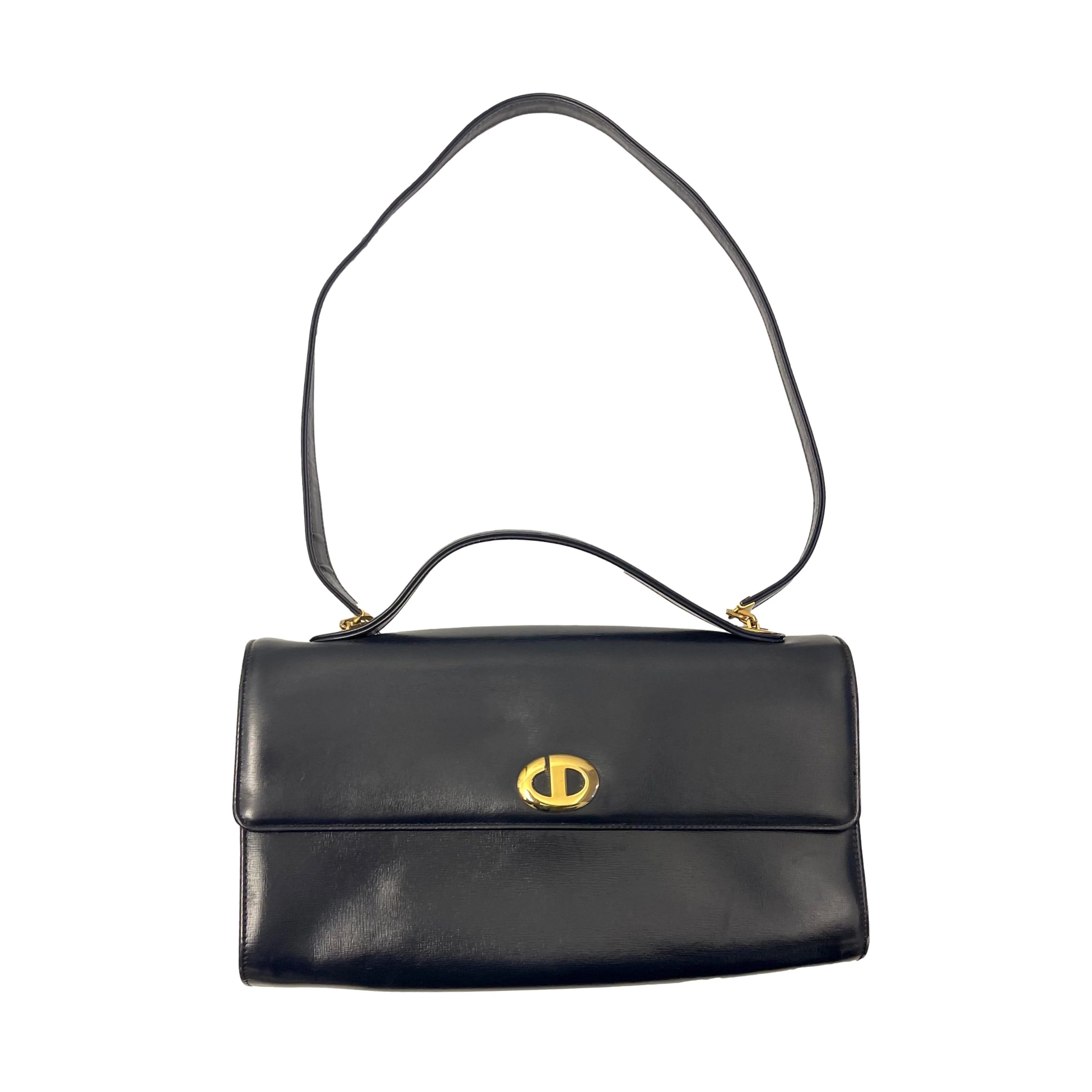 Dior Navy Logo Shoulder Bag