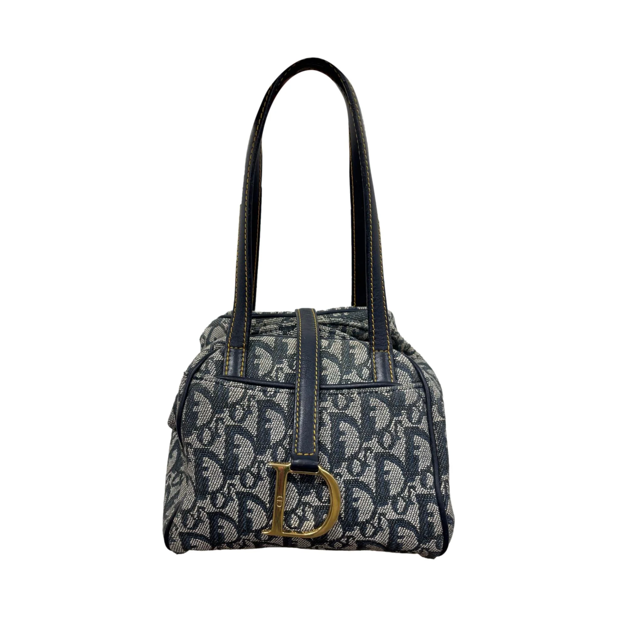 Dior Navy Logo Shoulder Bag