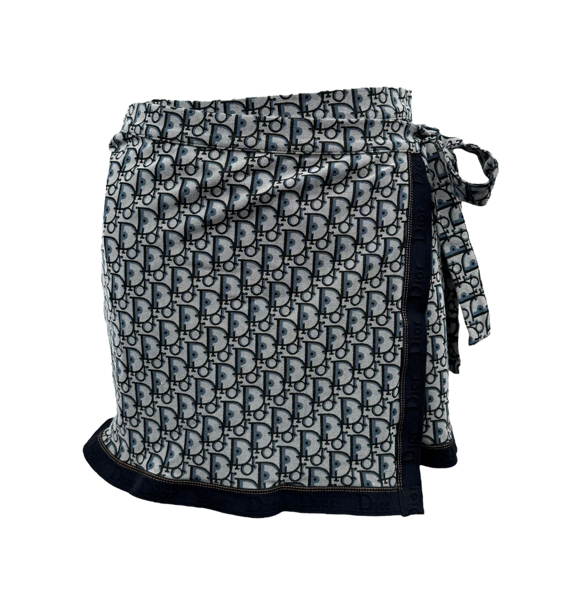 Dior Navy Wrap Skirt/Coverup - Image 2