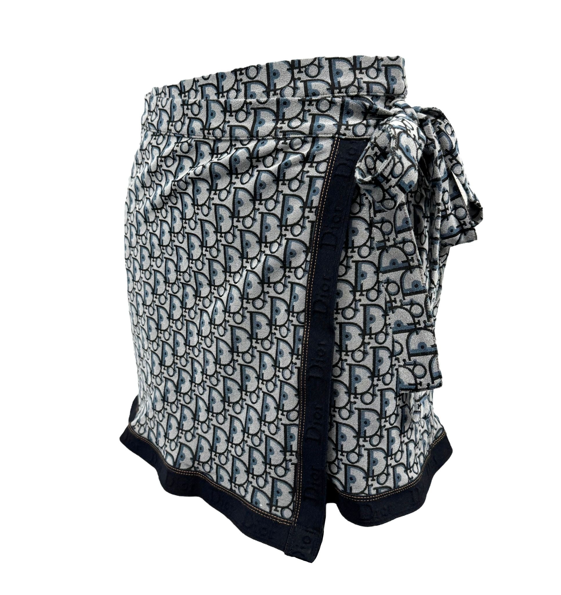 Dior Navy Wrap Skirt/Coverup - Image 3