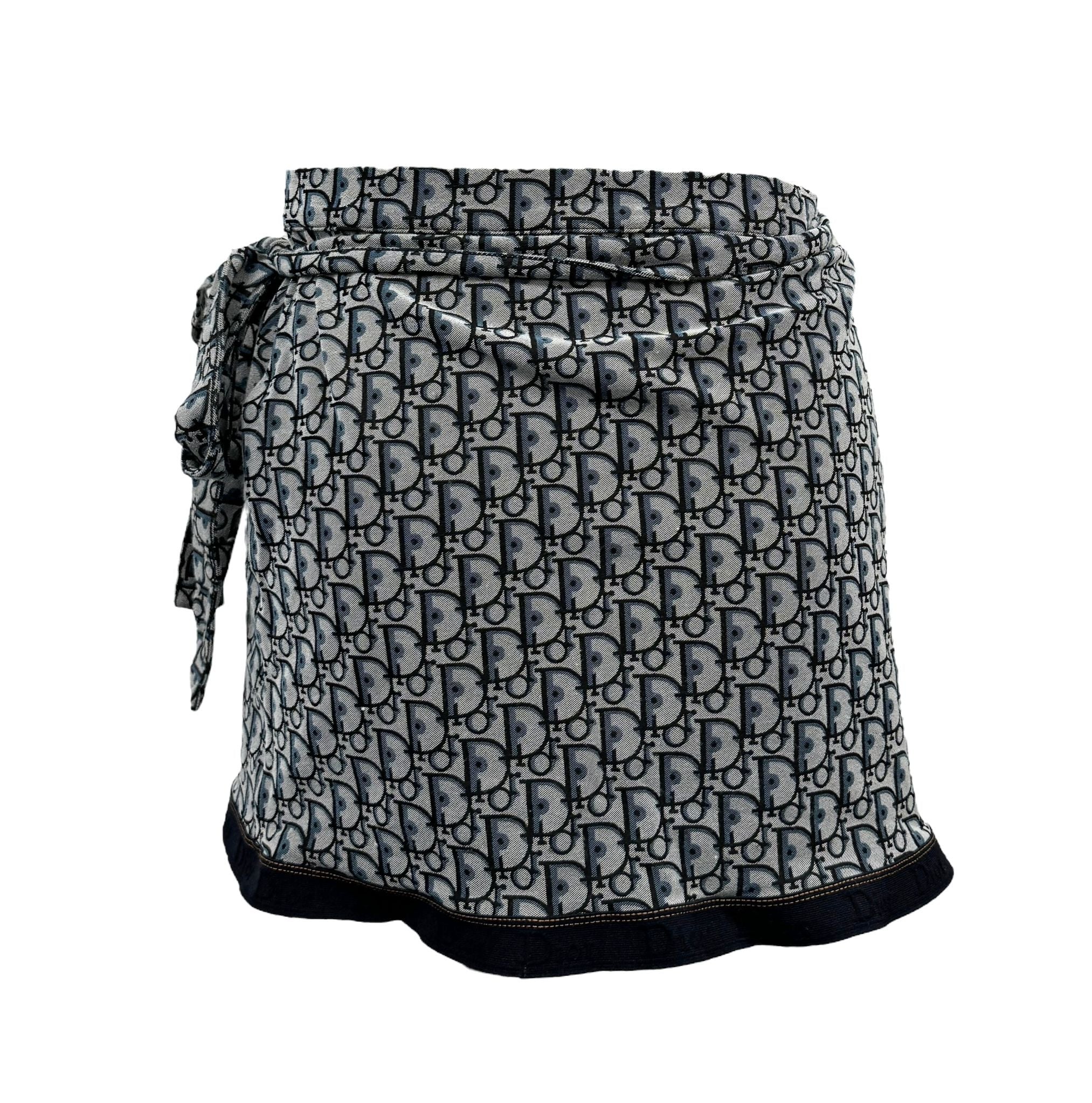 Dior Navy Wrap Skirt/Coverup - Image 4