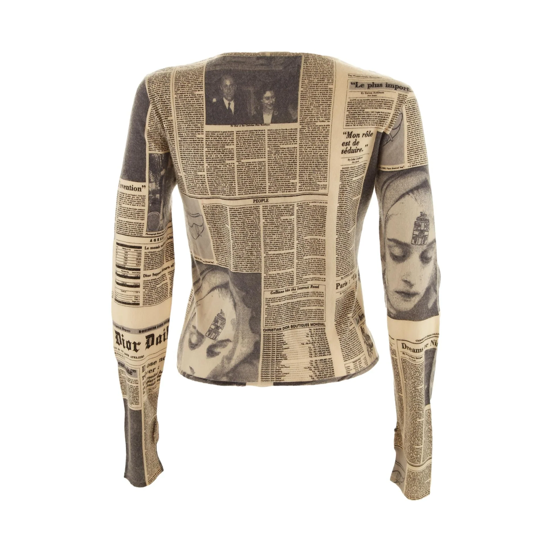 Dior Newspaper Print Cardigan - Image 2