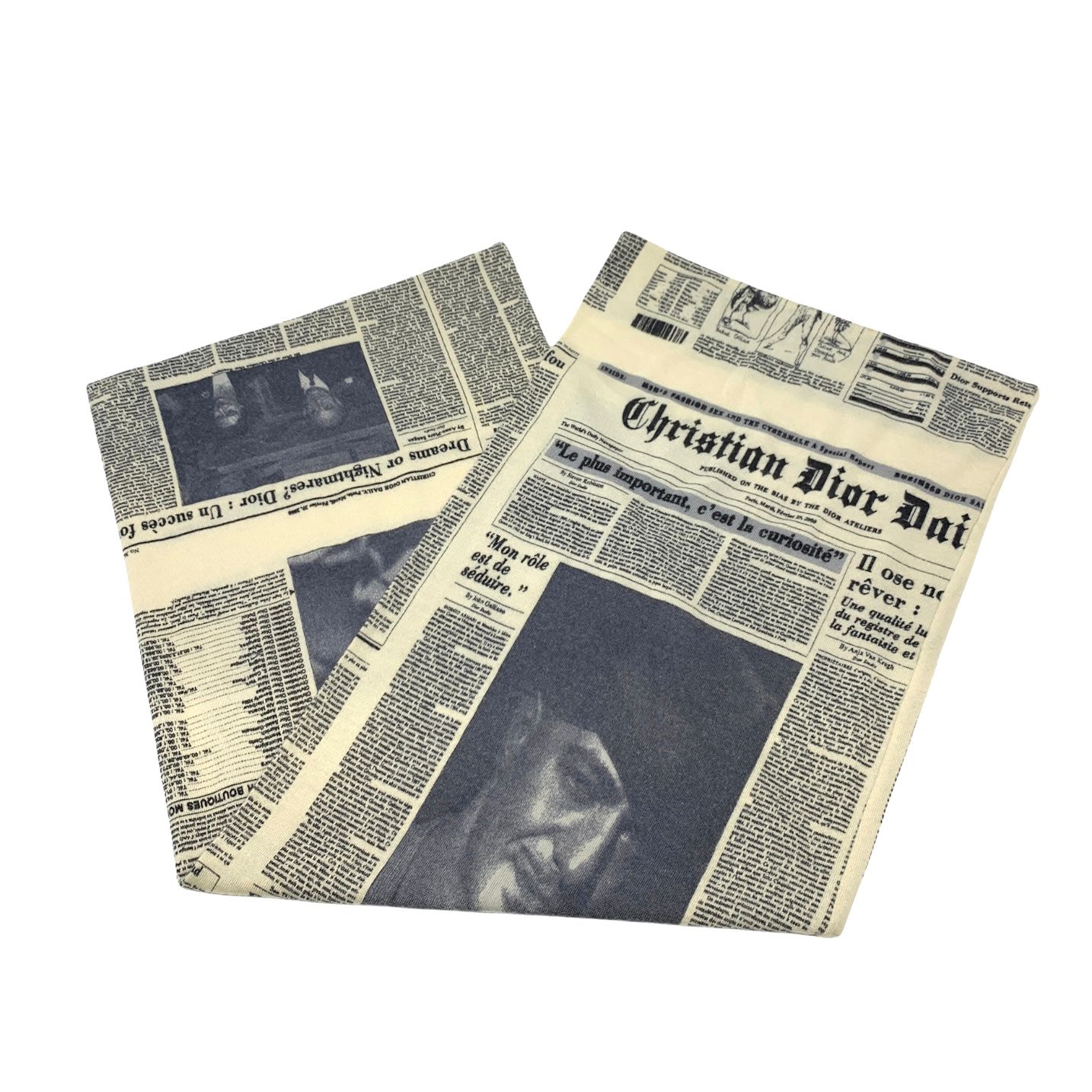 Dior Newsprint Cashmere Scarf