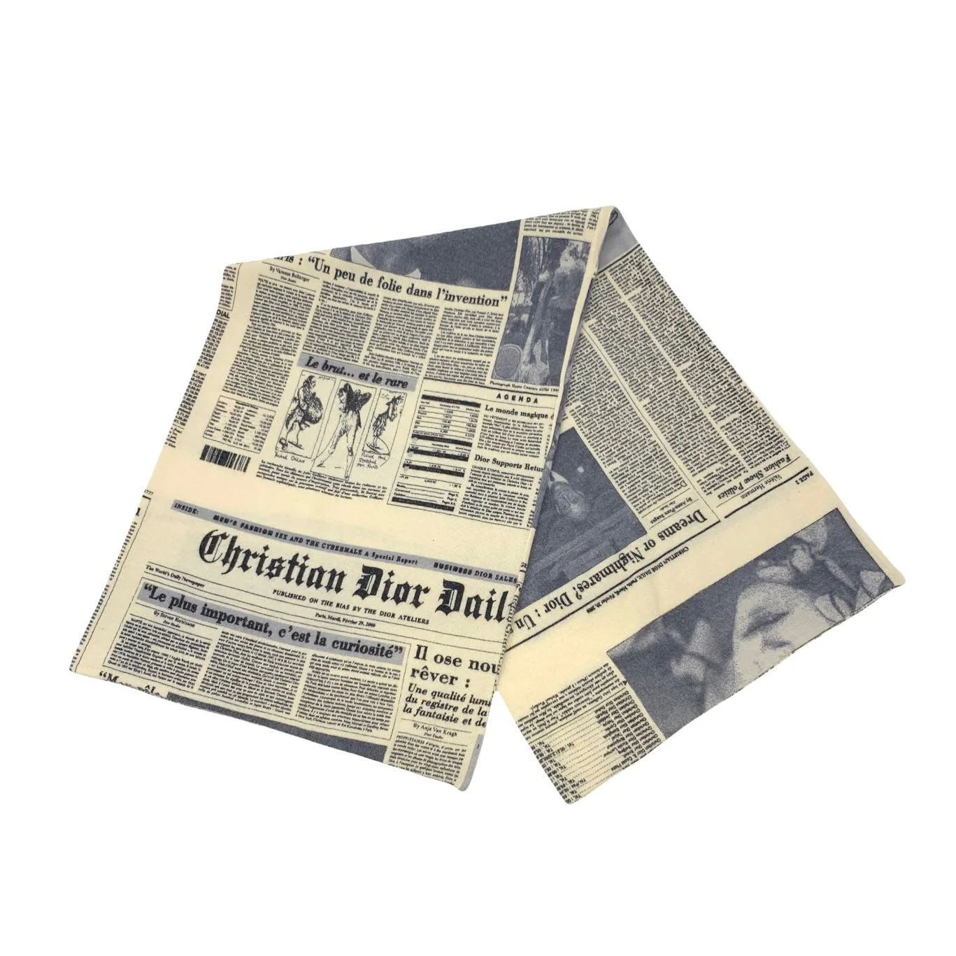 Dior Newsprint Cashmere Scarf - Image 2