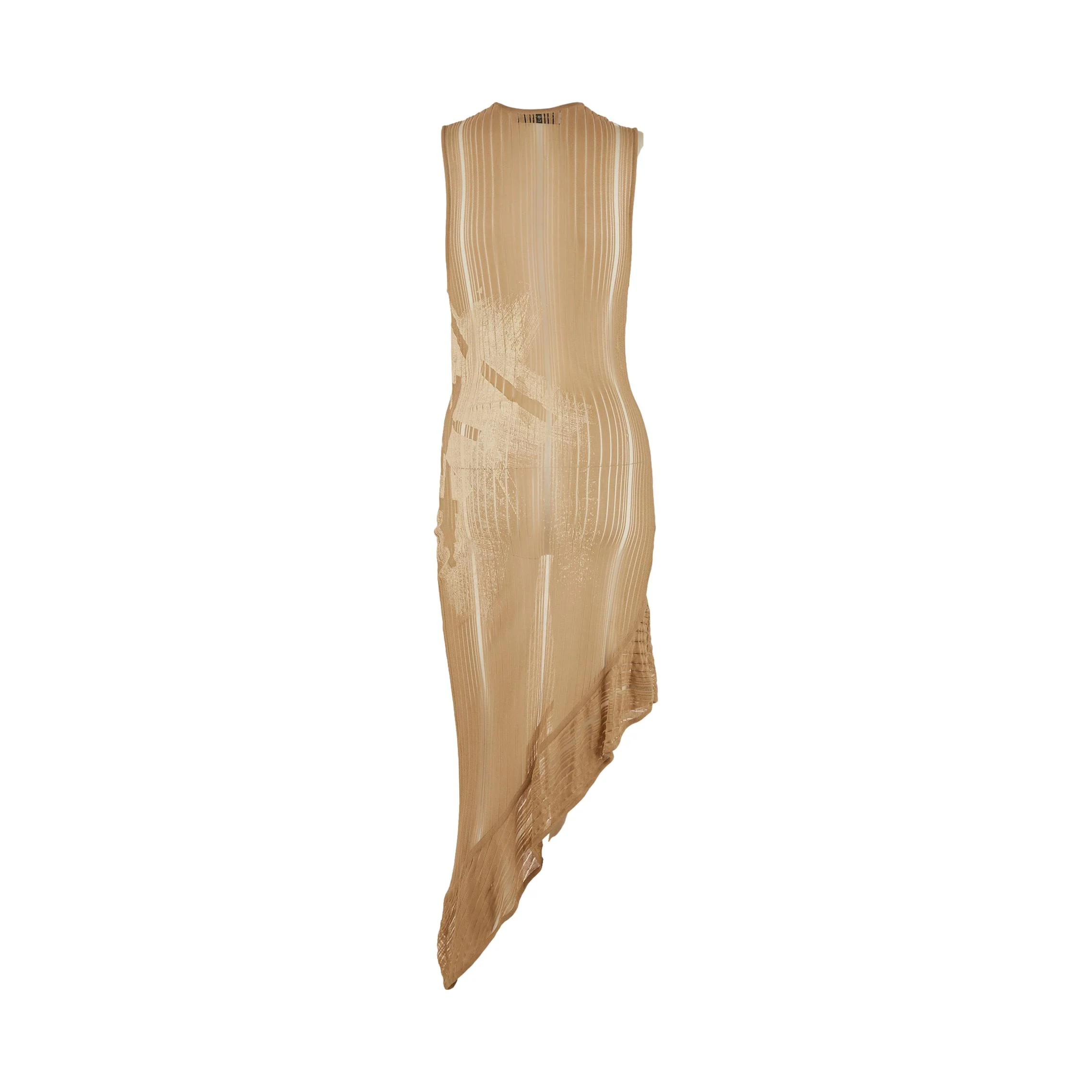 Dior Nude Ribbed Paint Dress - Image 2