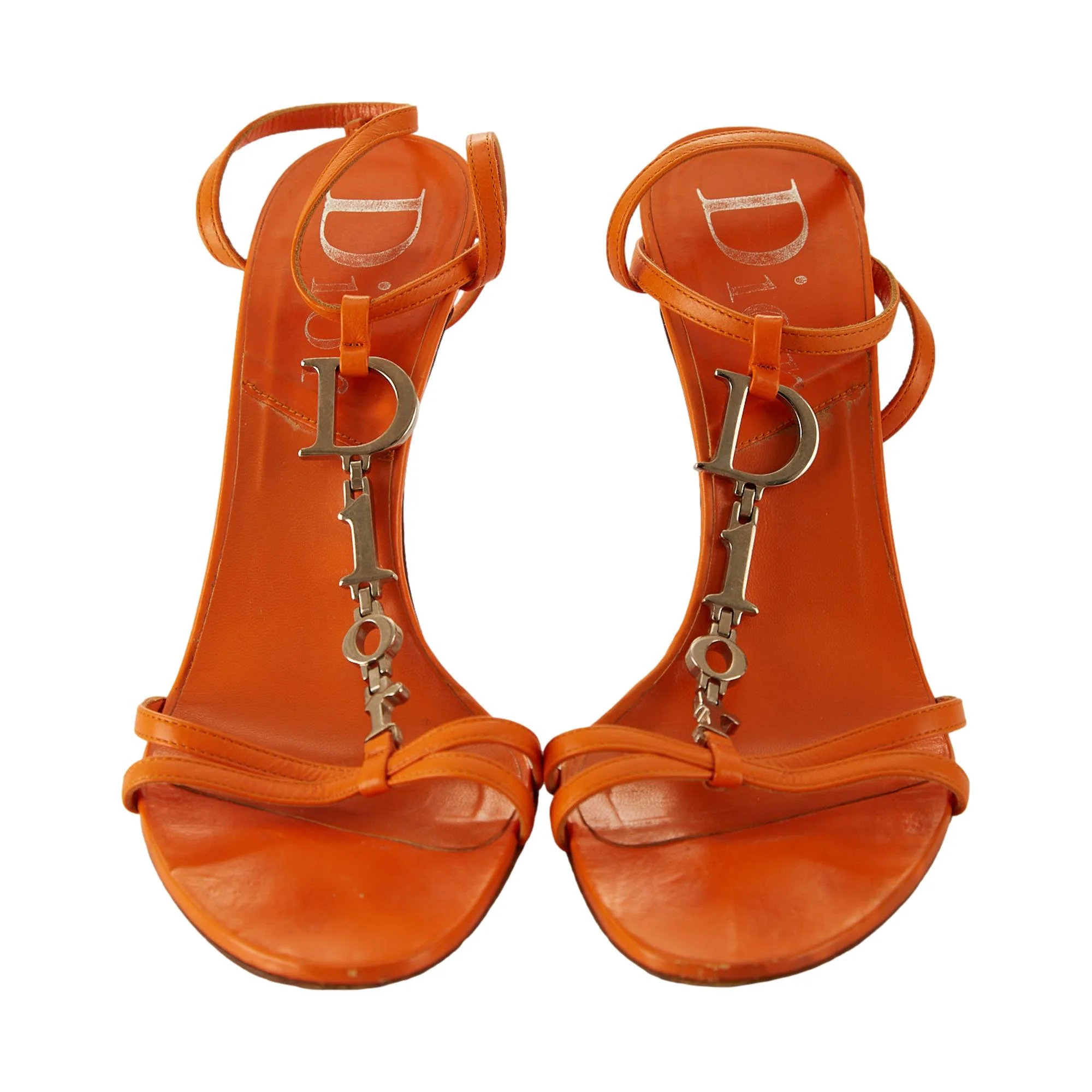 Dior Orange Logo Hardware Heels - Image 2