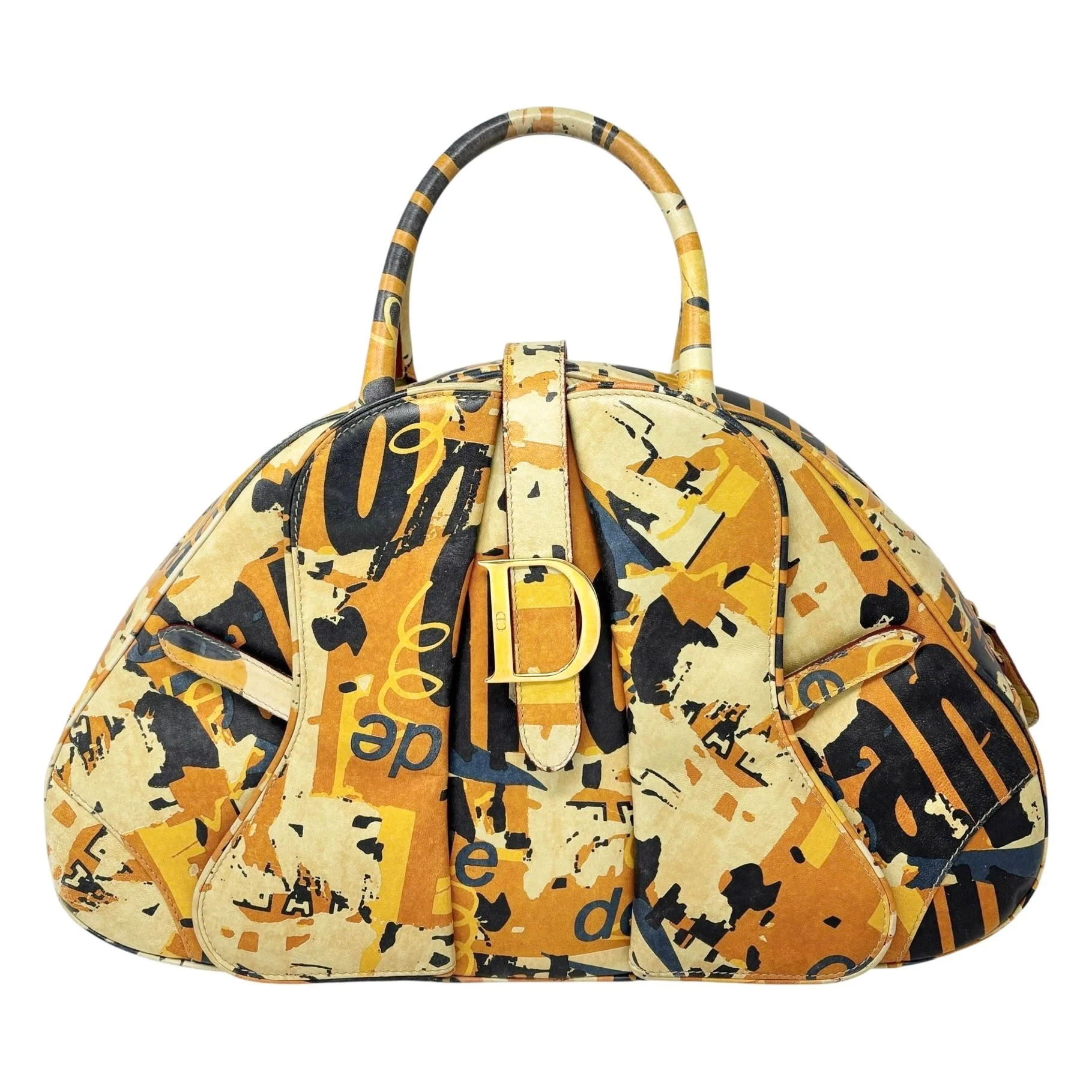 Dior Orange Logo Top Handle Bag