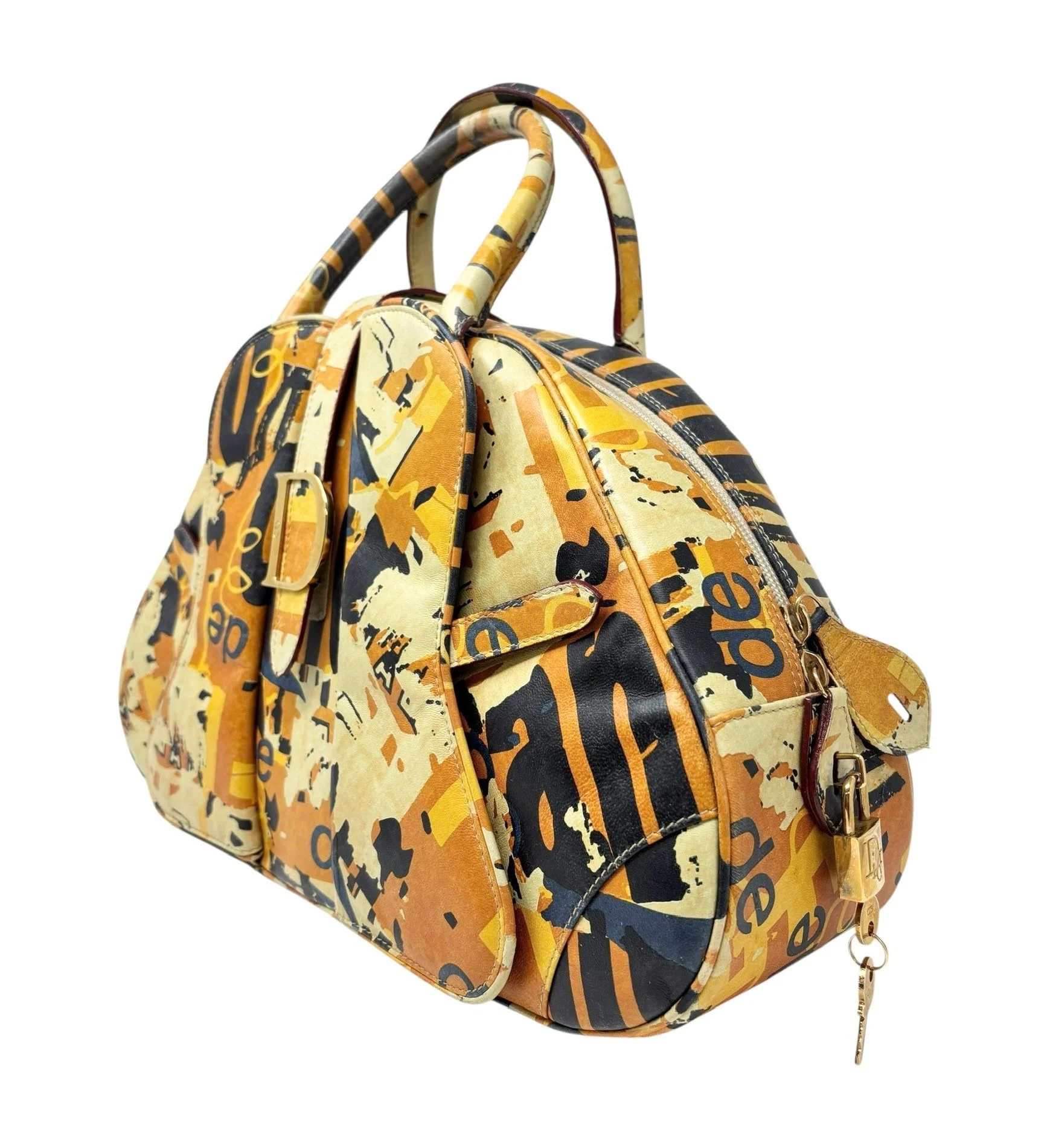 Dior Orange Logo Top Handle Bag - Image 3