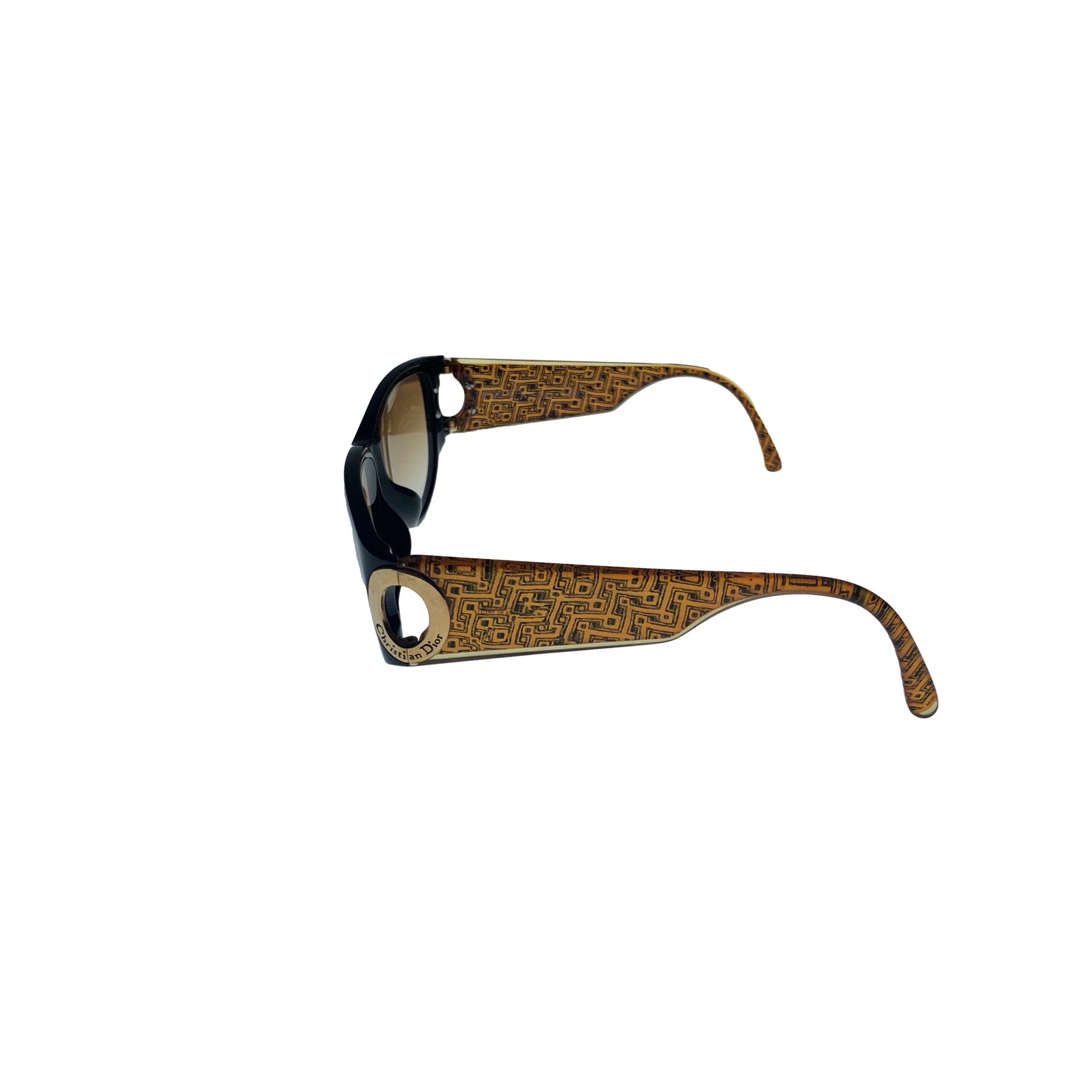 Dior Orange Ombre Print Logo Sunglasses