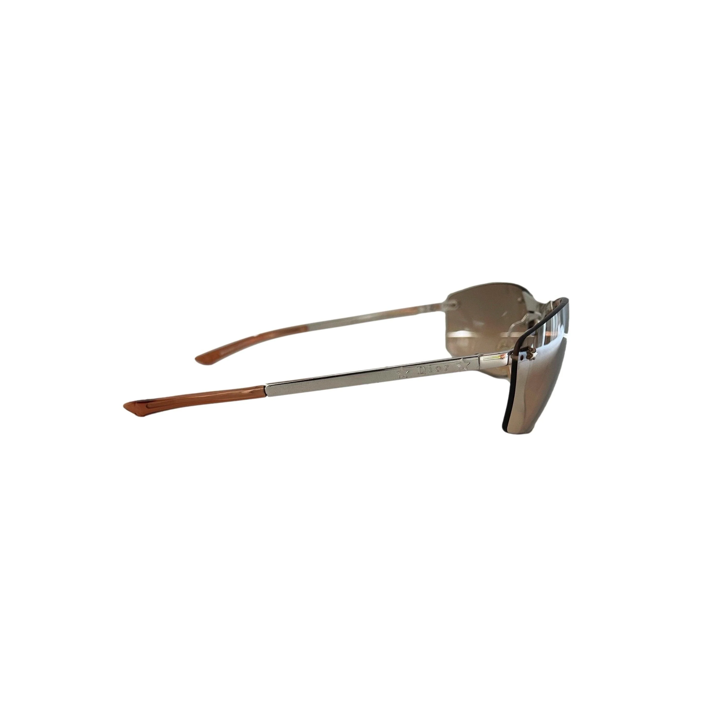Dior Peach Star Rimless Sunglasses - Image 2