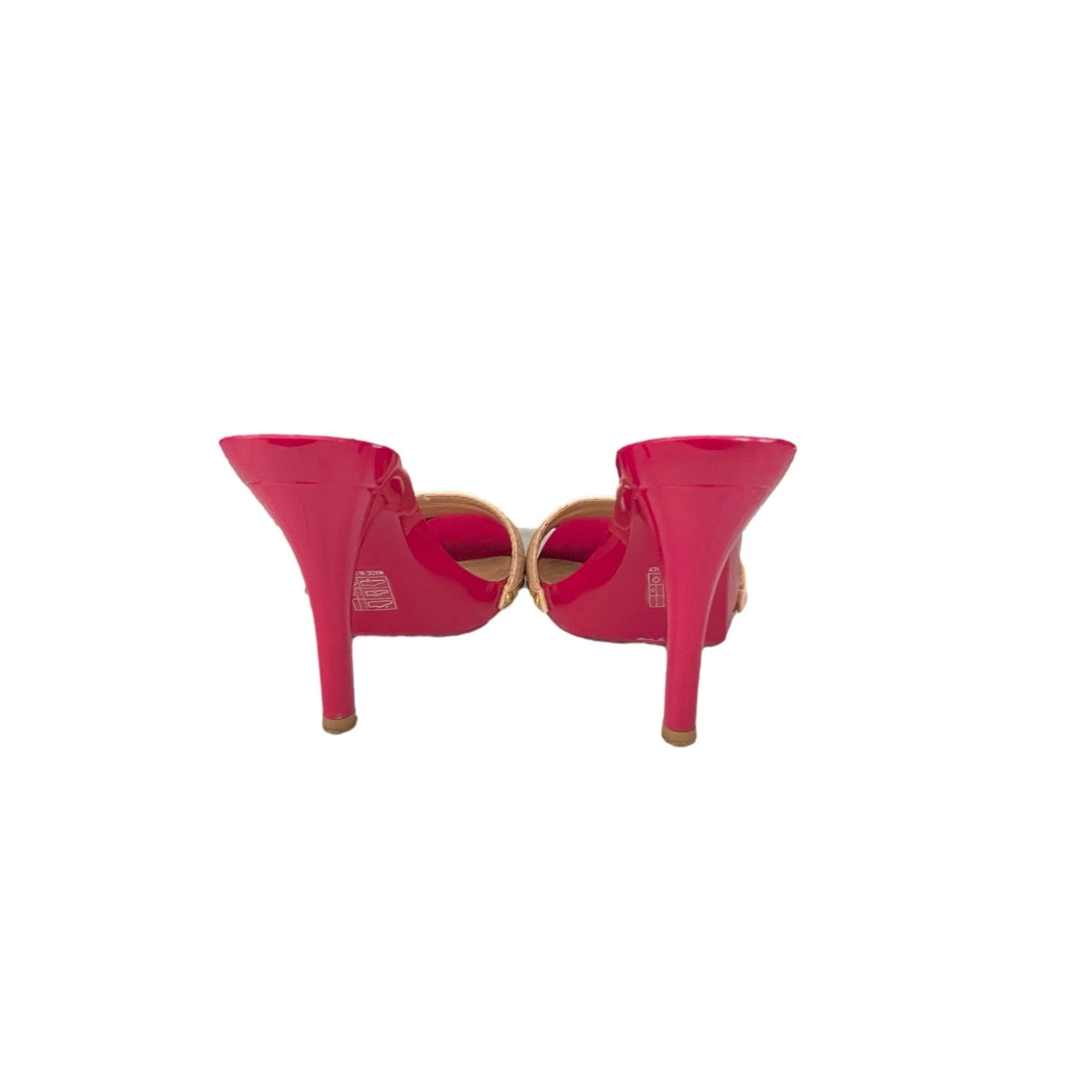 Dior Pink Cheetah Logo Charm Heels - Image 3