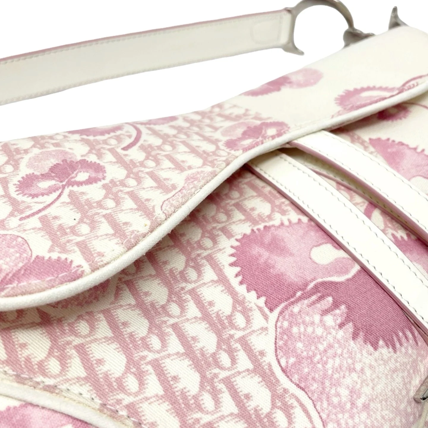 Dior Pink Cherry Blossom Saddle Bag - Image 5