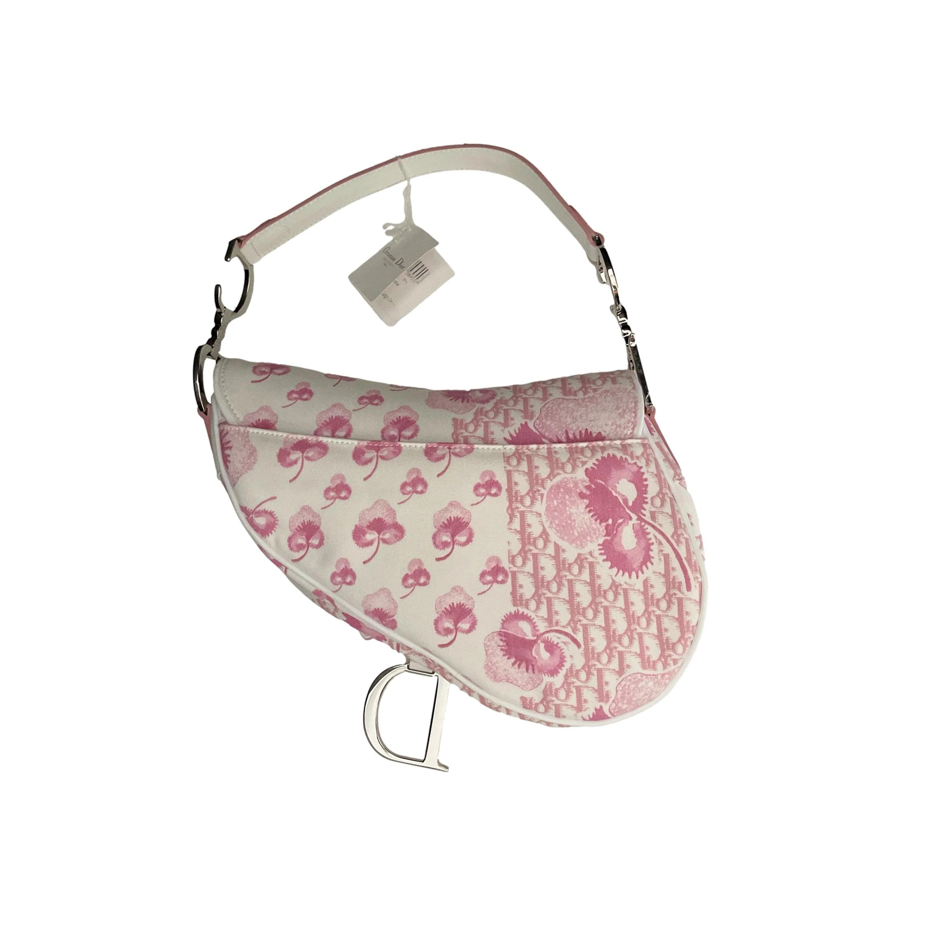 Dior Pink Cherry Blossom Saddle Bag - Image 2