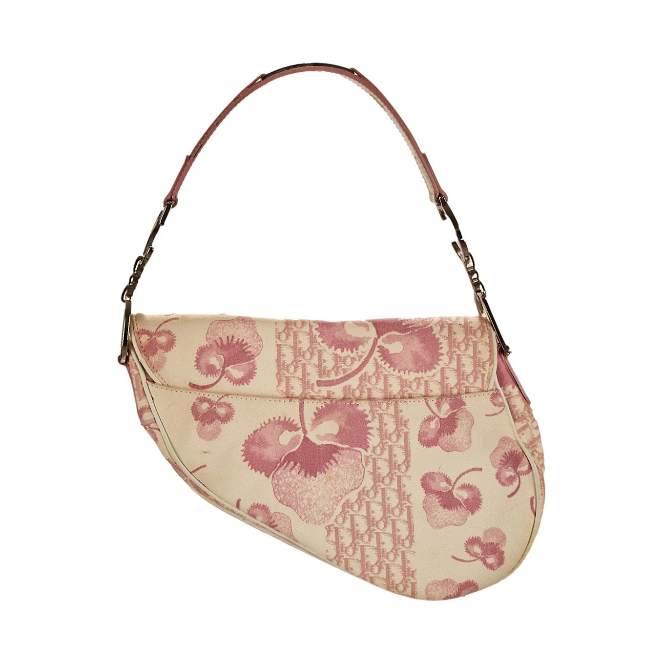 Dior Pink Cherry Blossom Saddle Bag - Image 2