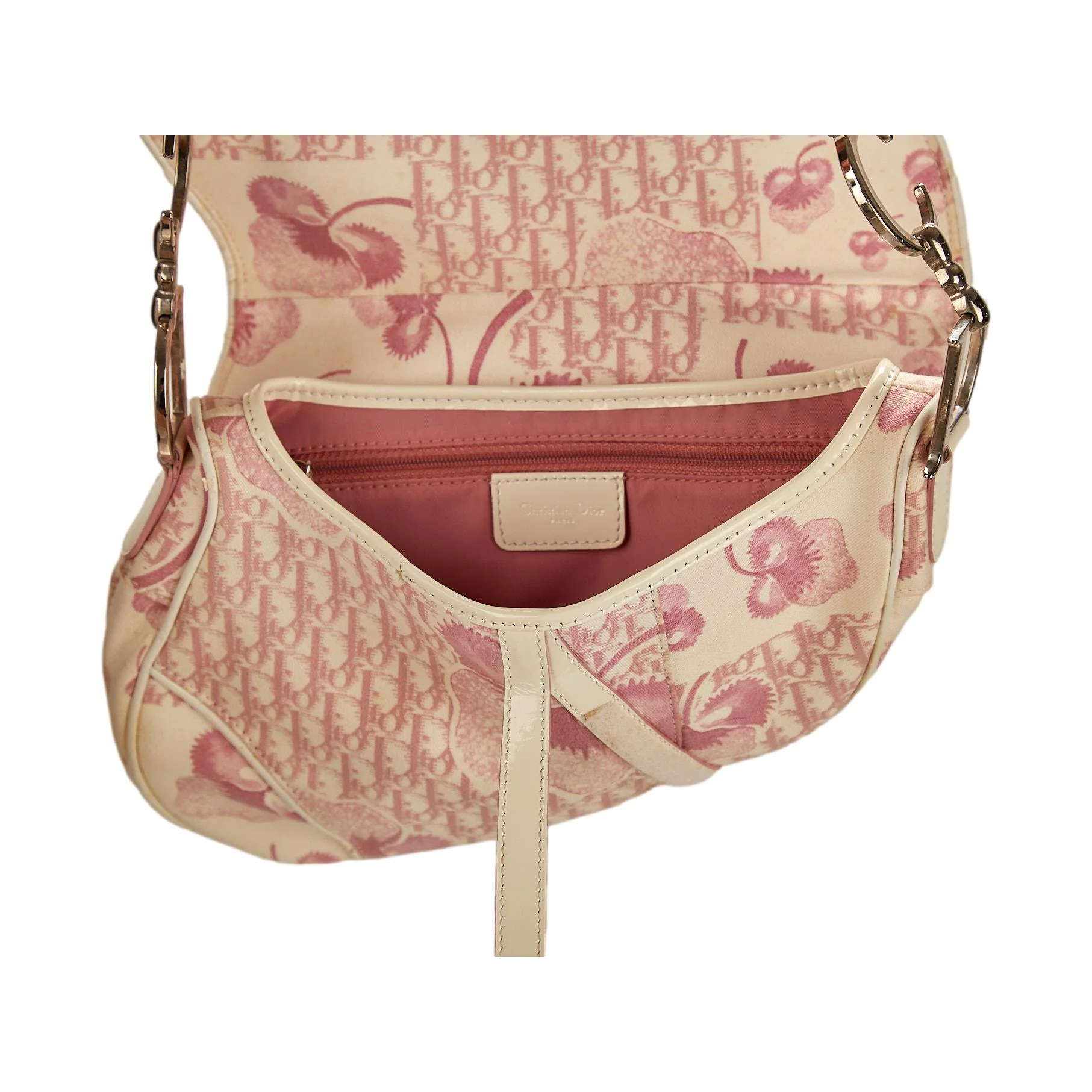 Dior Pink Cherry Blossom Saddle Bag - Image 3