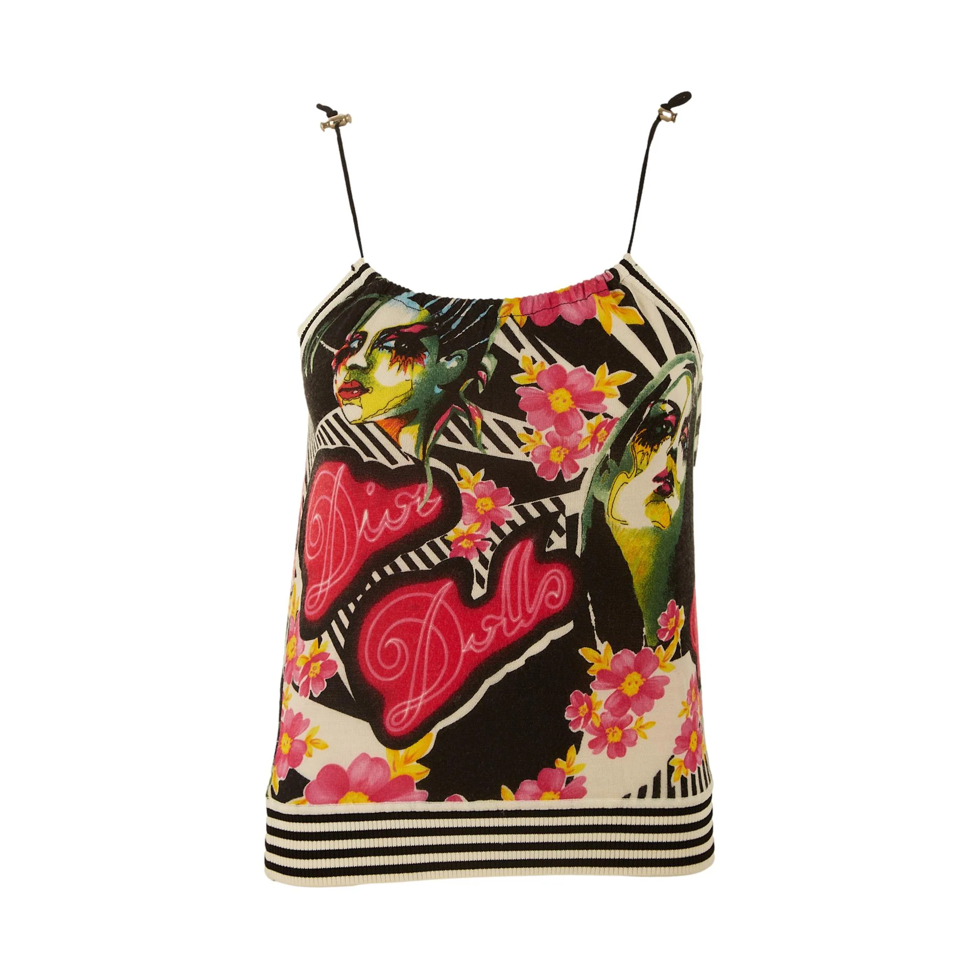 Dior Pink 'Dolls' Print Tank