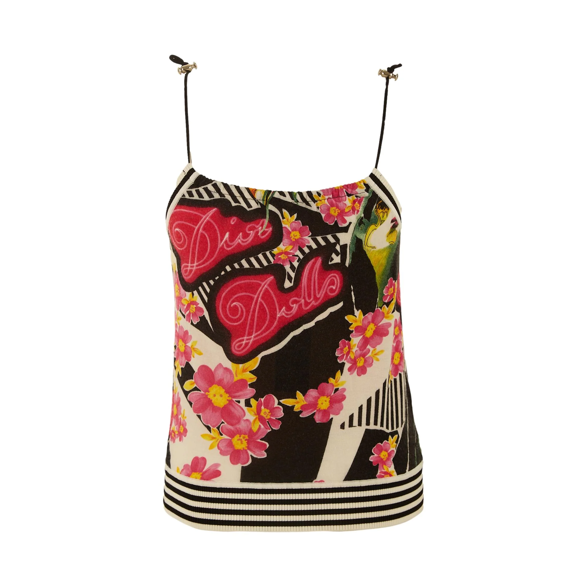 Dior Pink 'Dolls' Print Tank - Image 2