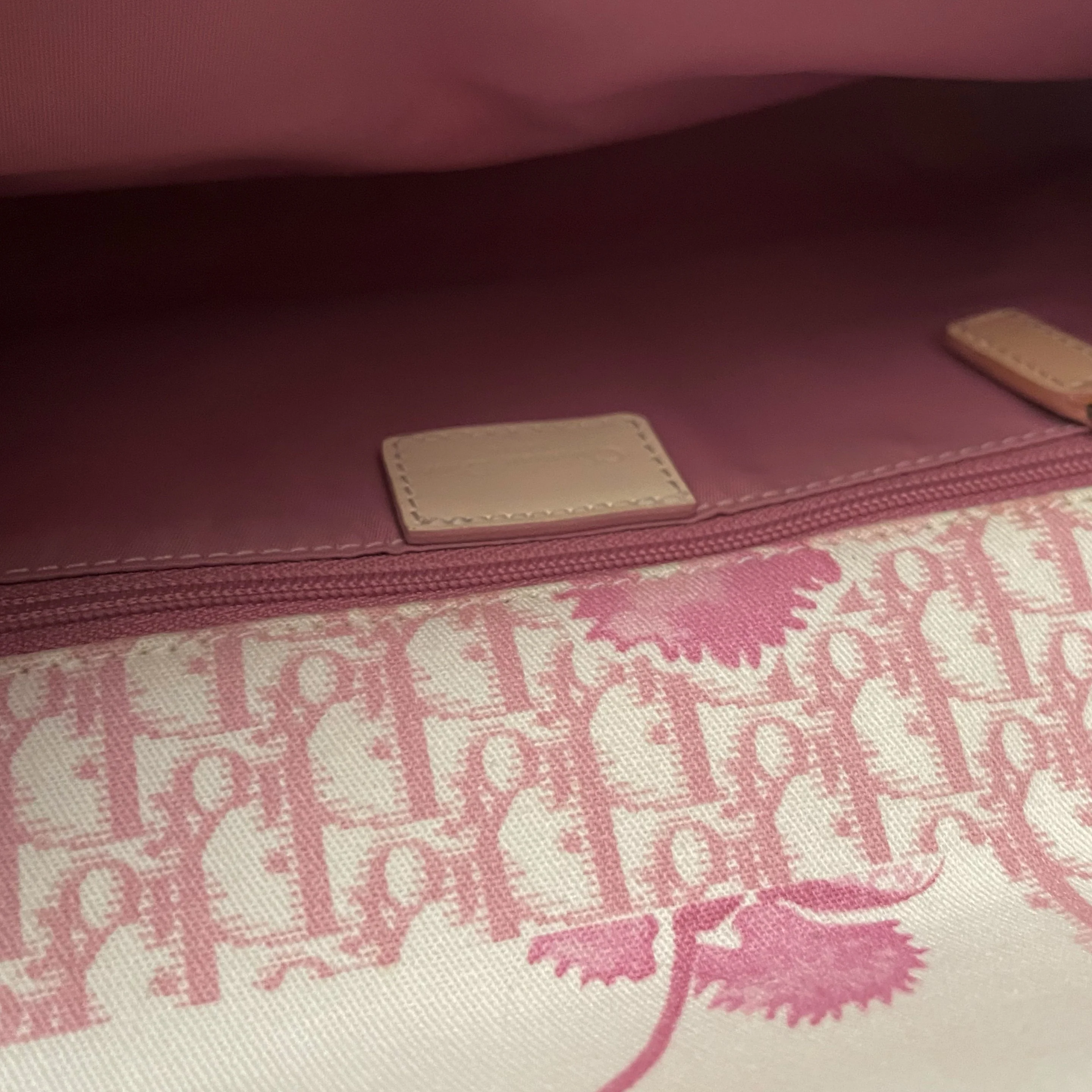Dior Pink Floral Logo Shoulder Bag - Image 4
