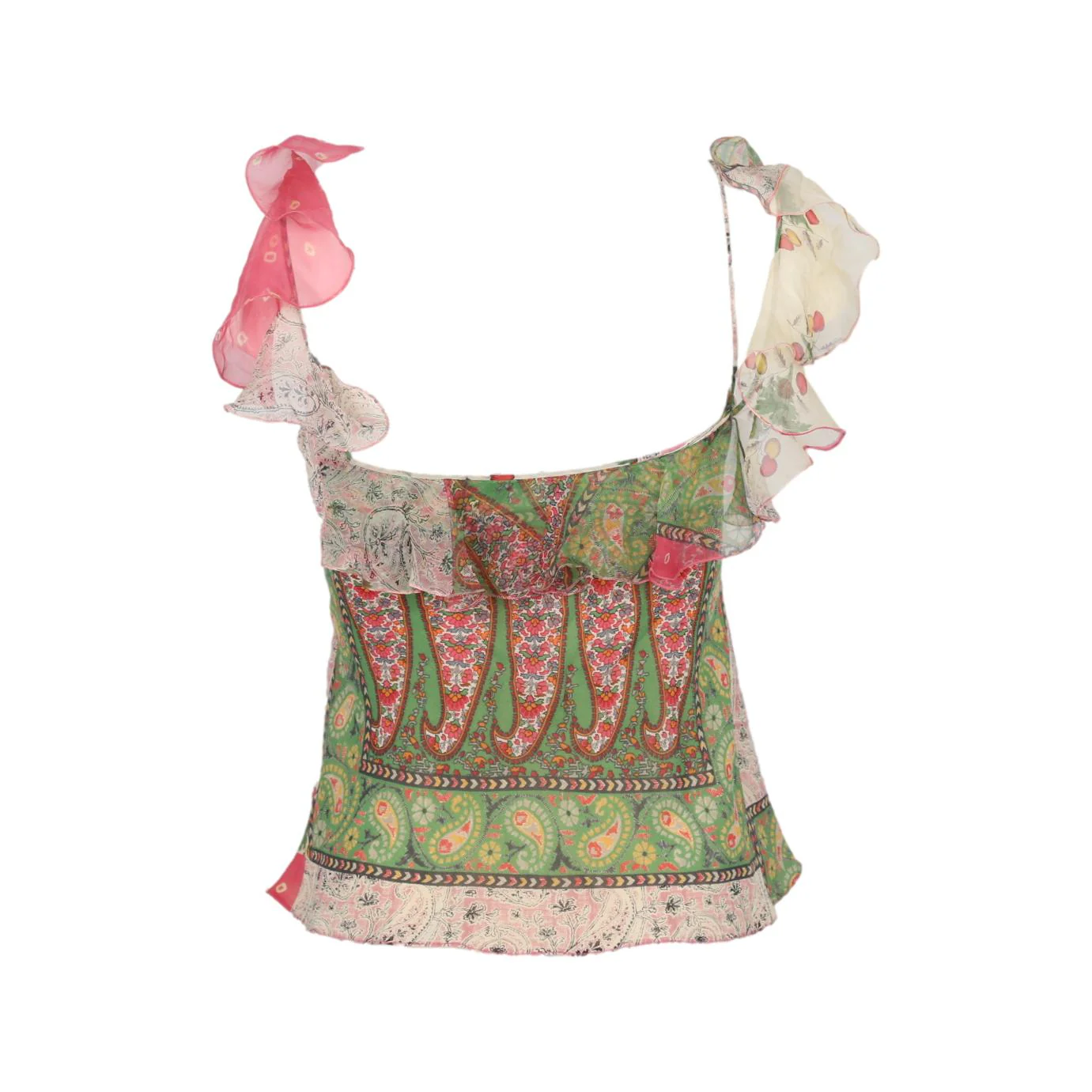 Dior Pink Floral Ruffle Tank - Image 2