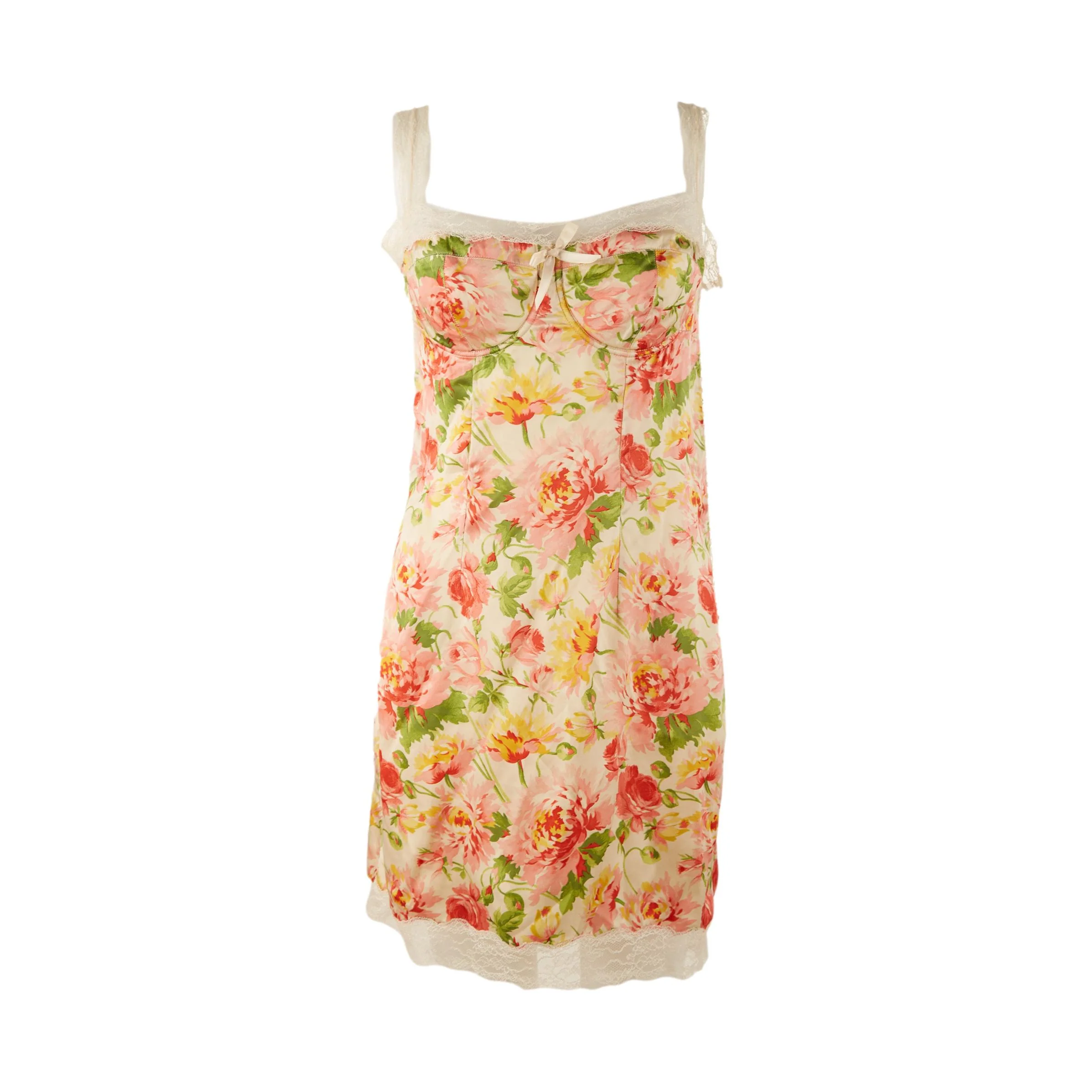 Dior Pink Floral Lace Mini Dress