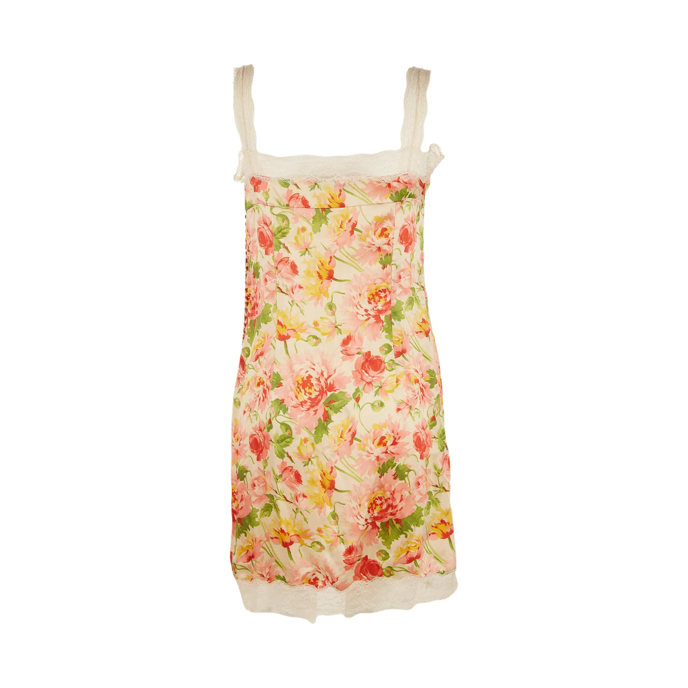 Dior Pink Floral Lace Mini Dress - Image 2