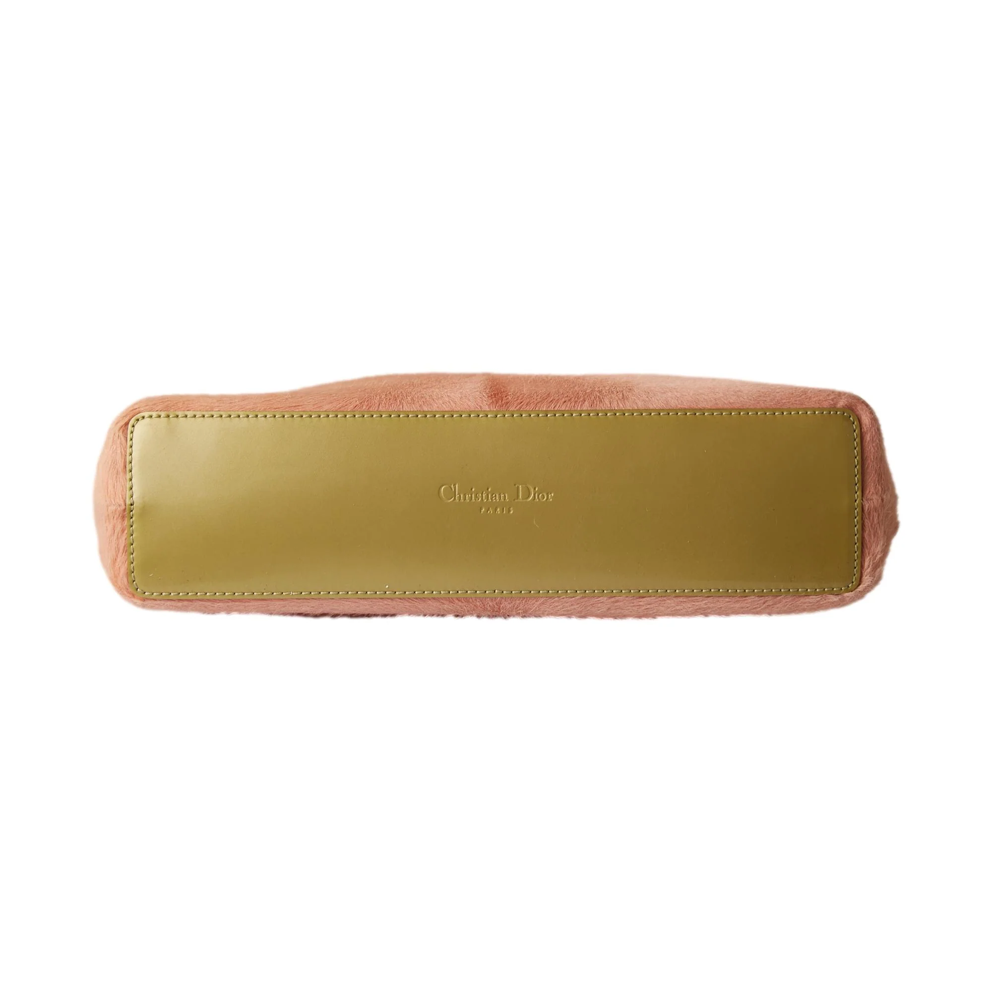 Dior Pink + Green Calf-Hair Handbag - Image 3