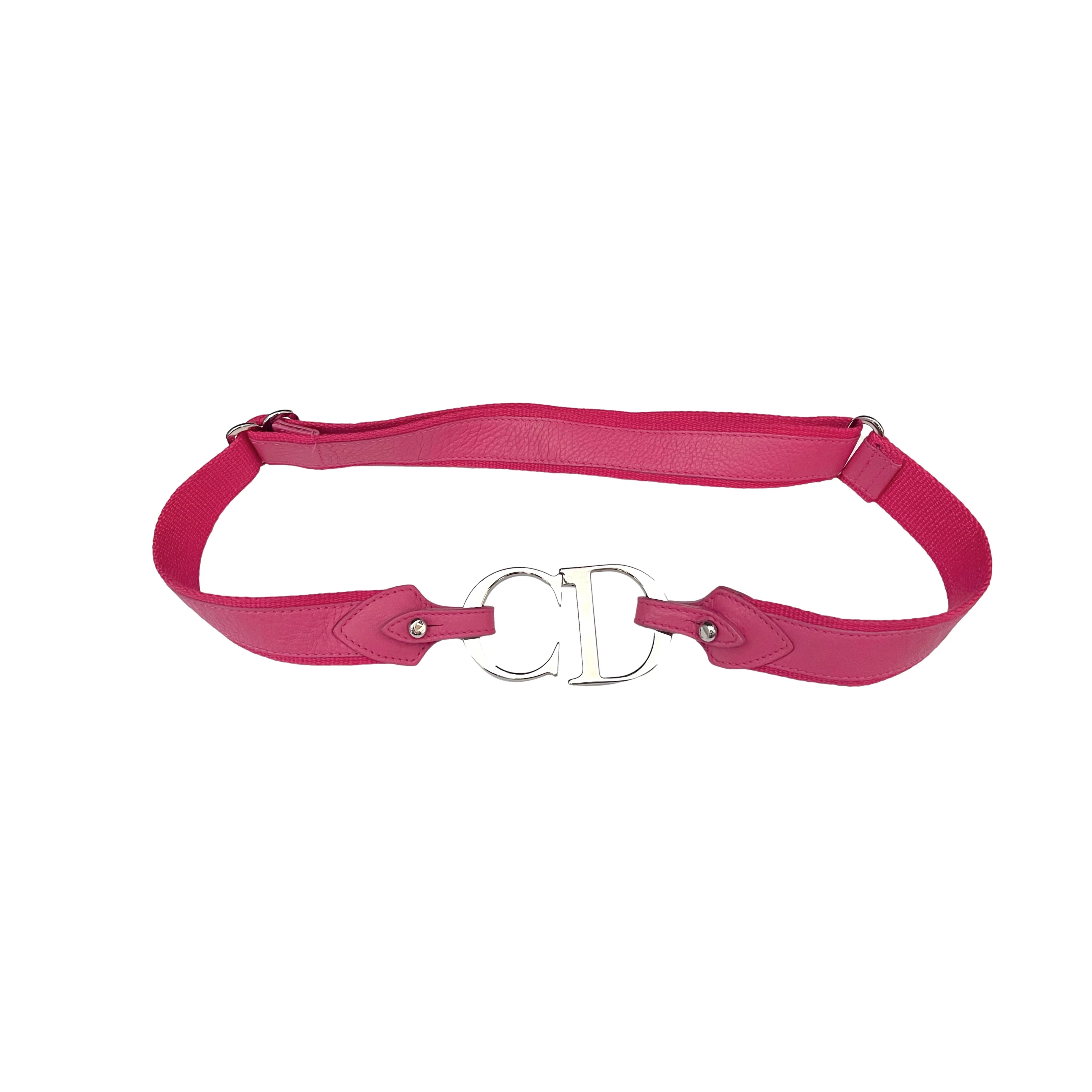 Dior Pink Logo Buckle Belt