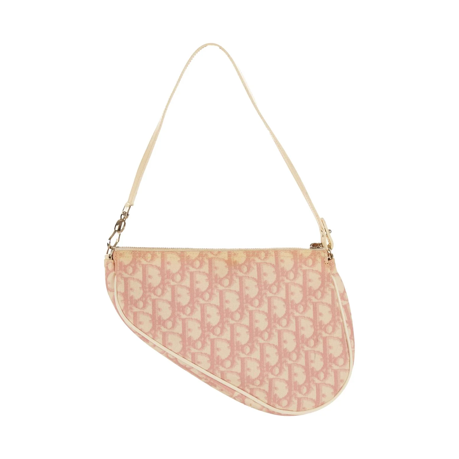 Dior Pink Logo Mini Saddle Bag - Image 2