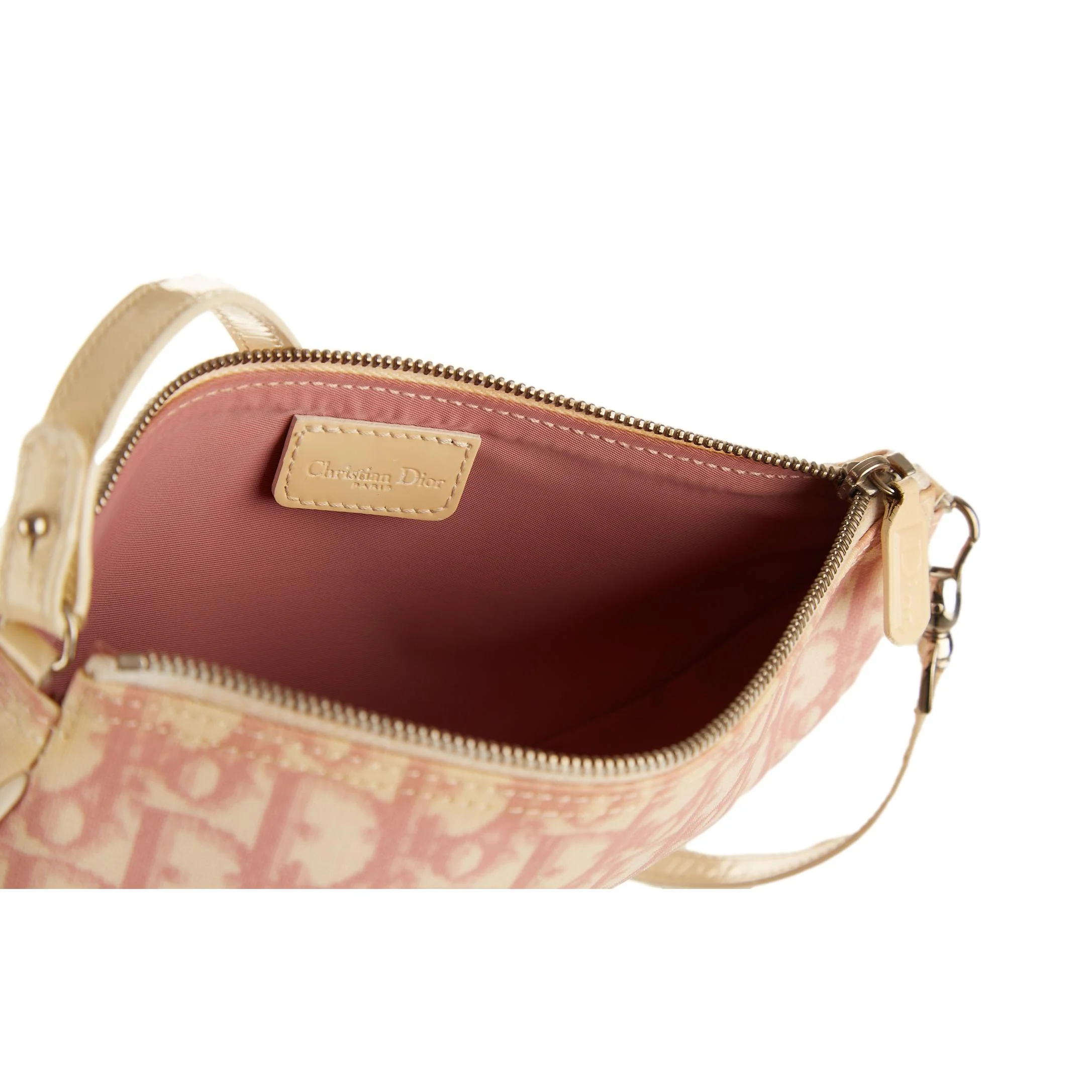 Dior Pink Logo Mini Saddle Bag - Image 4
