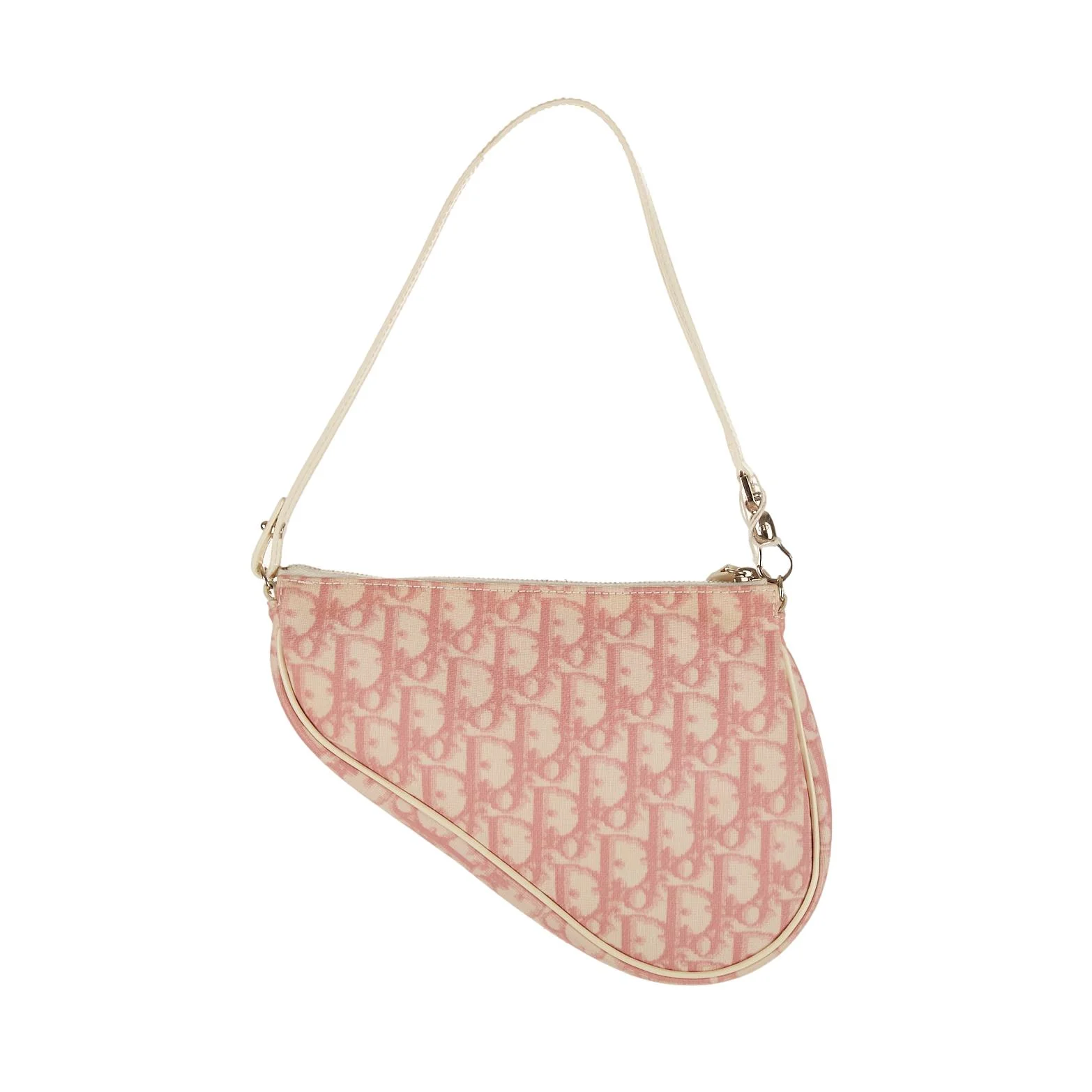 Dior Pink Logo Mini Saddle Bag - Image 2