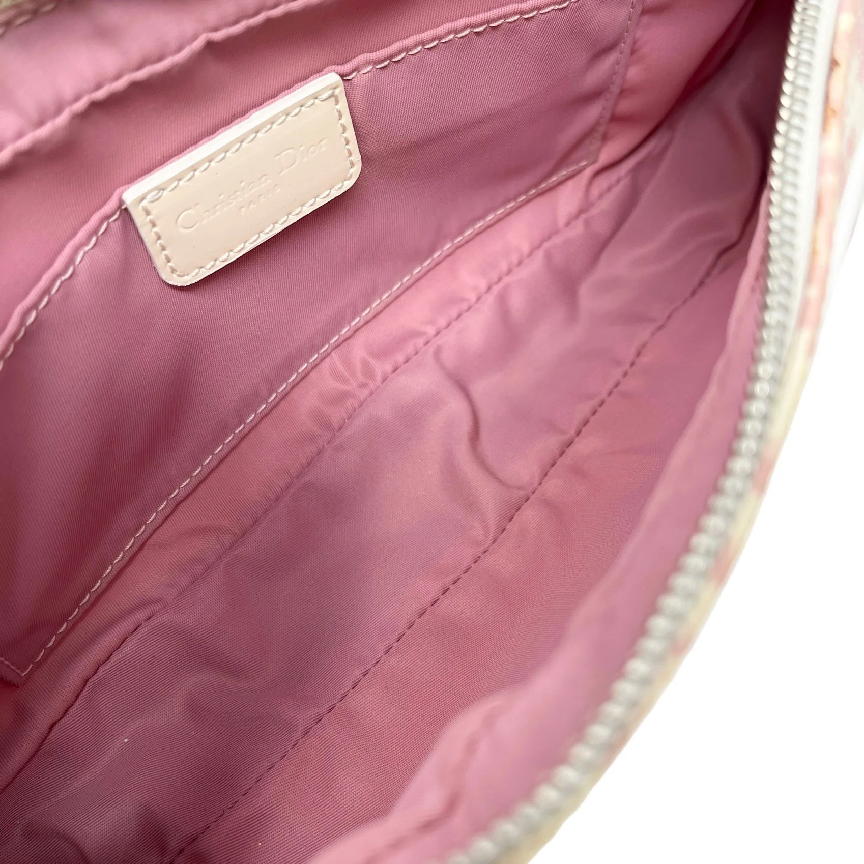 Dior Pink Logo Mini Rhinestone Shoulder Bag - Image 3
