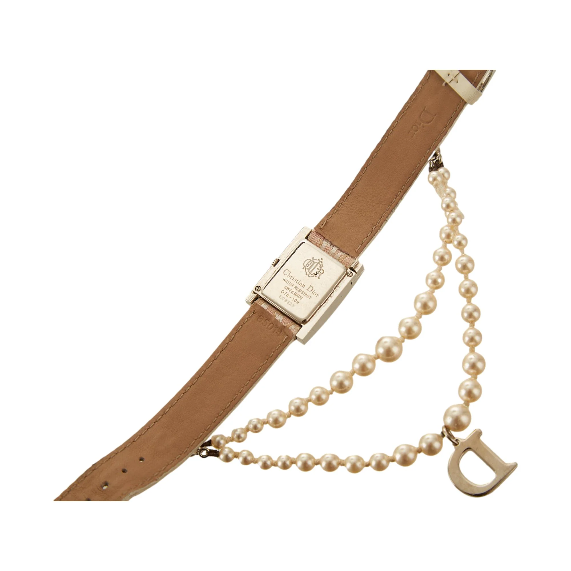 Dior Pink Logo Pearl Watch - Image 2