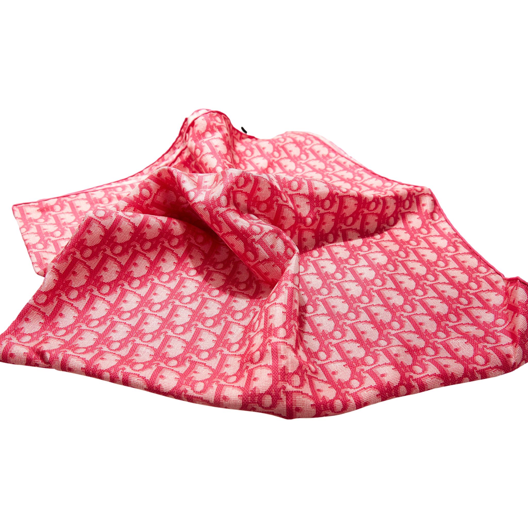 Dior Pink Logo Scarf