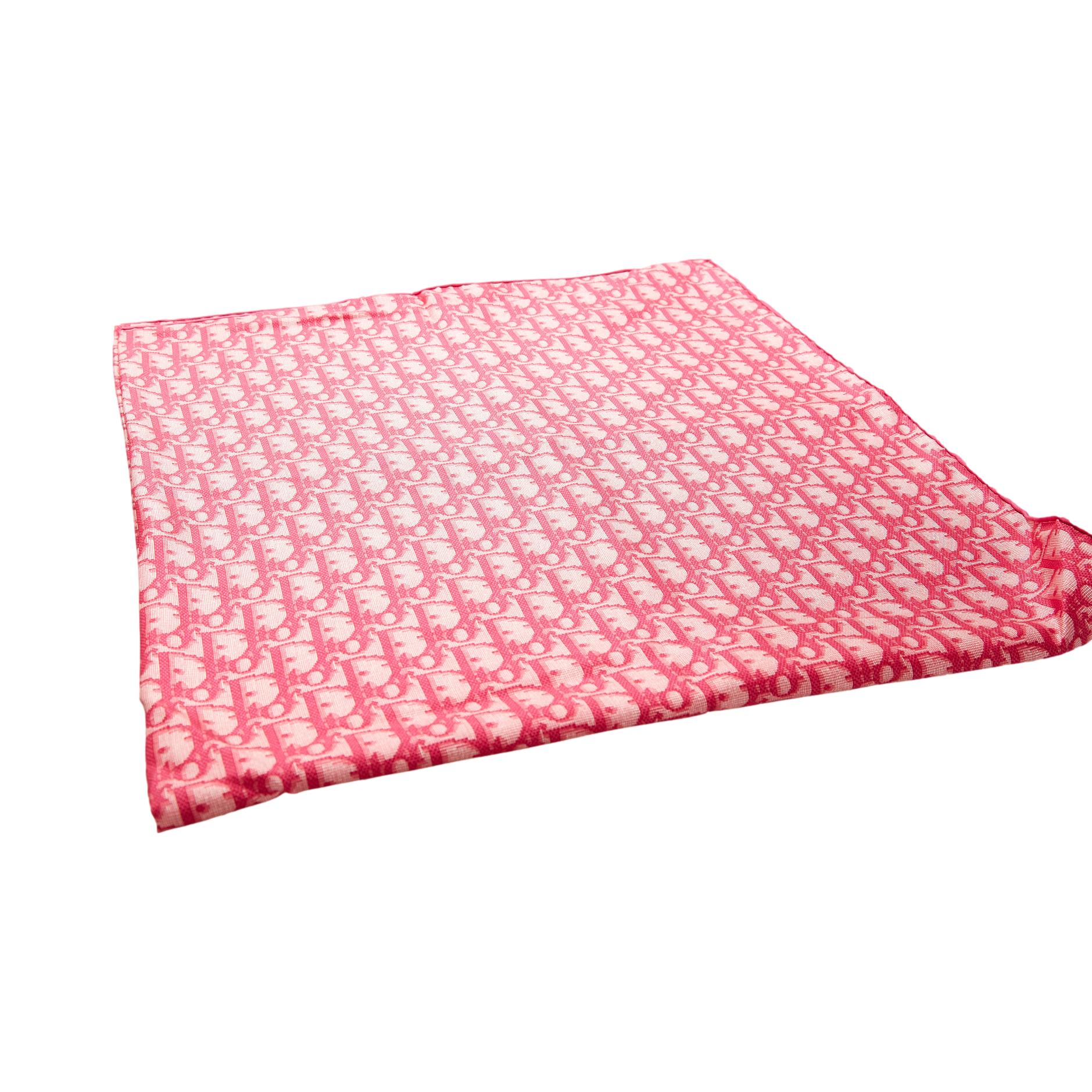 Dior Pink Logo Scarf - Image 3