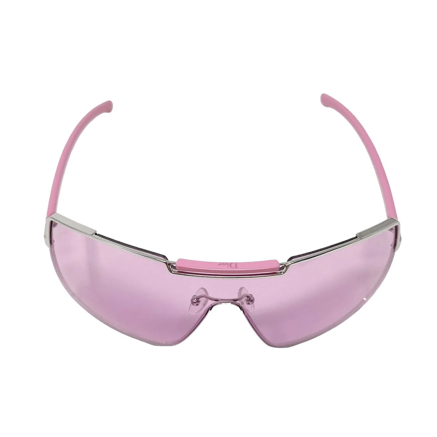 Dior Pink Logo Shield Sunglasses - Image 3
