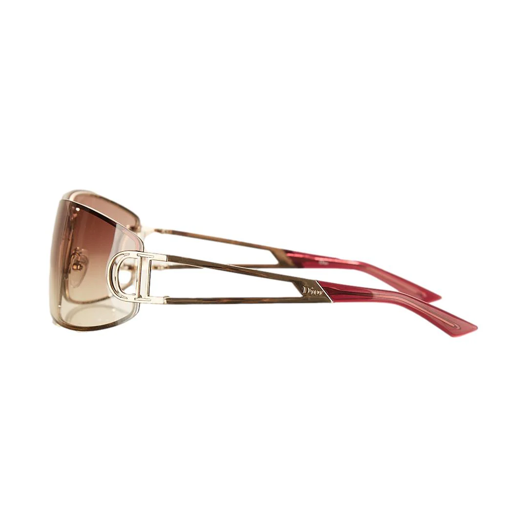 Dior Pink Logo Shield Sunglasses - Image 3