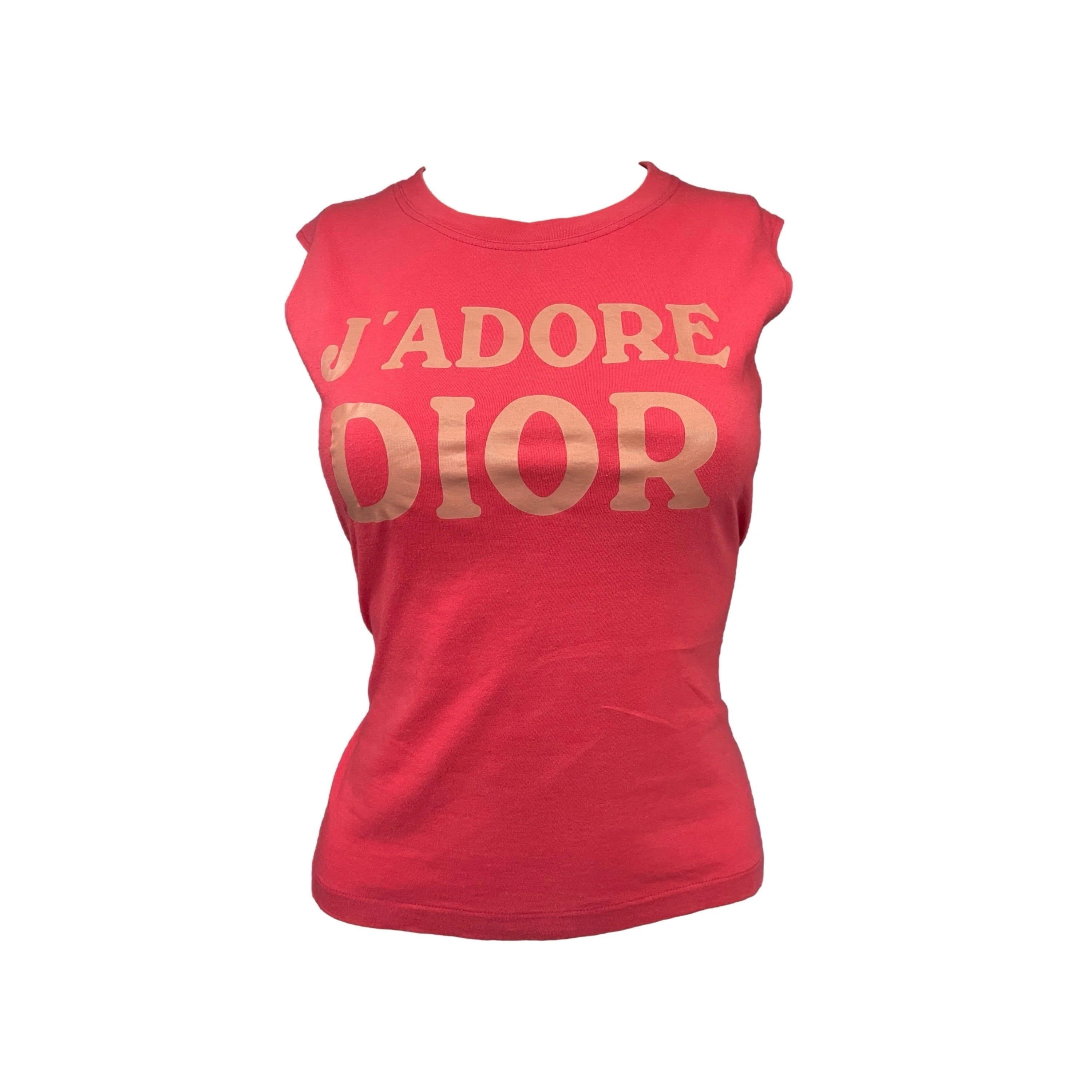 Dior Pink Logo Tank Top