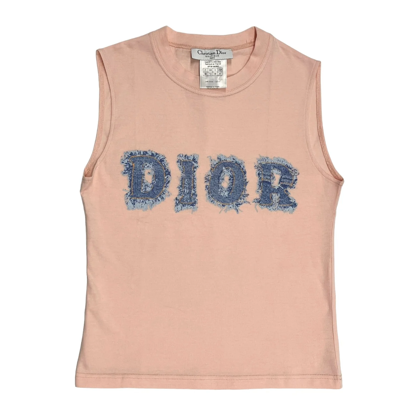 Dior Pink Logo Tank Top