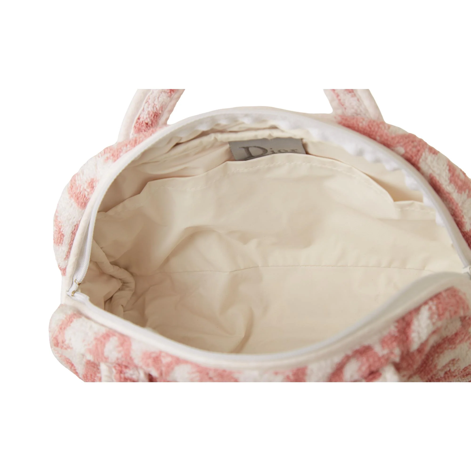 Dior Pink Logo Terry Cloth Bag - Image 4