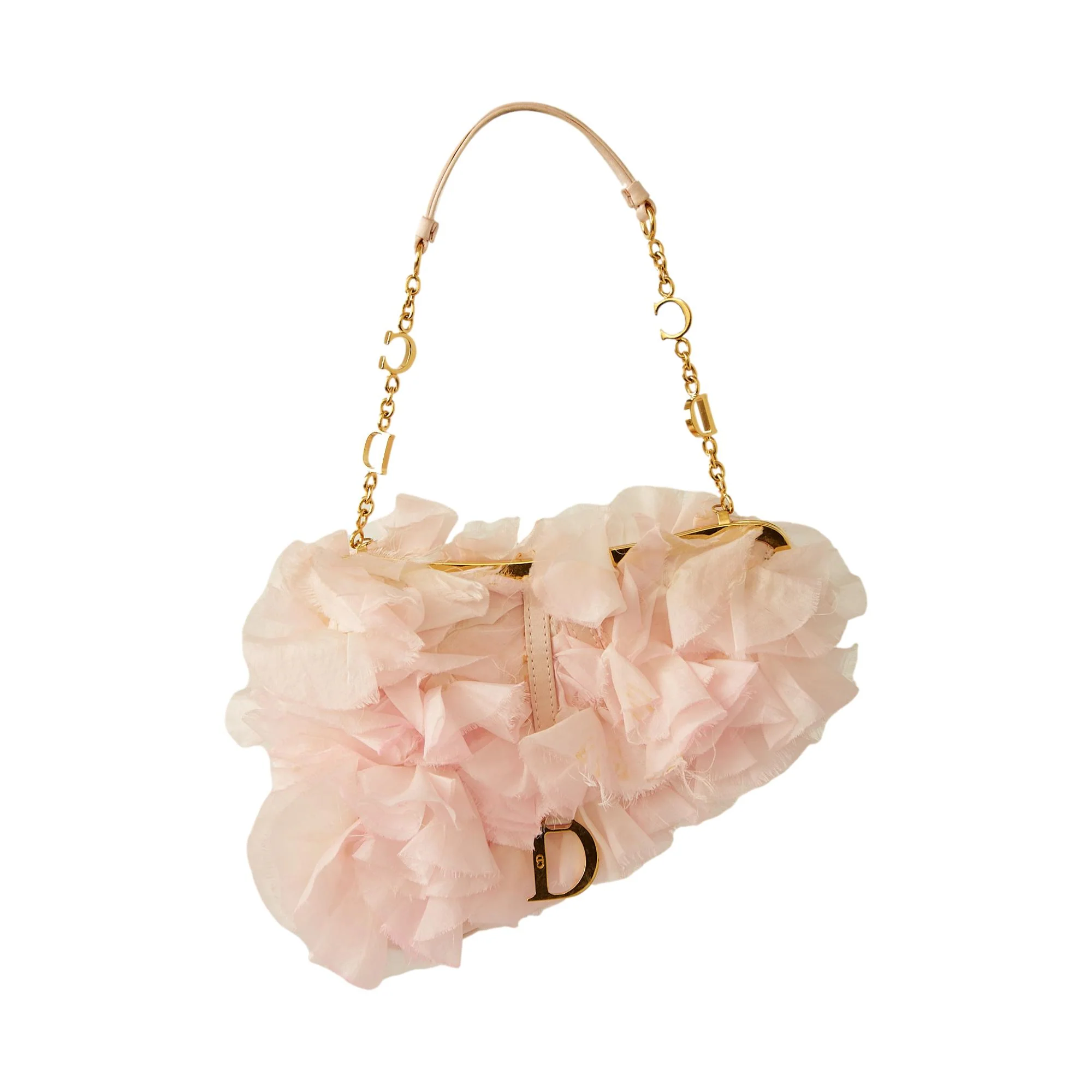 Dior Pink Mini Floral Saddle Bag - Image 2