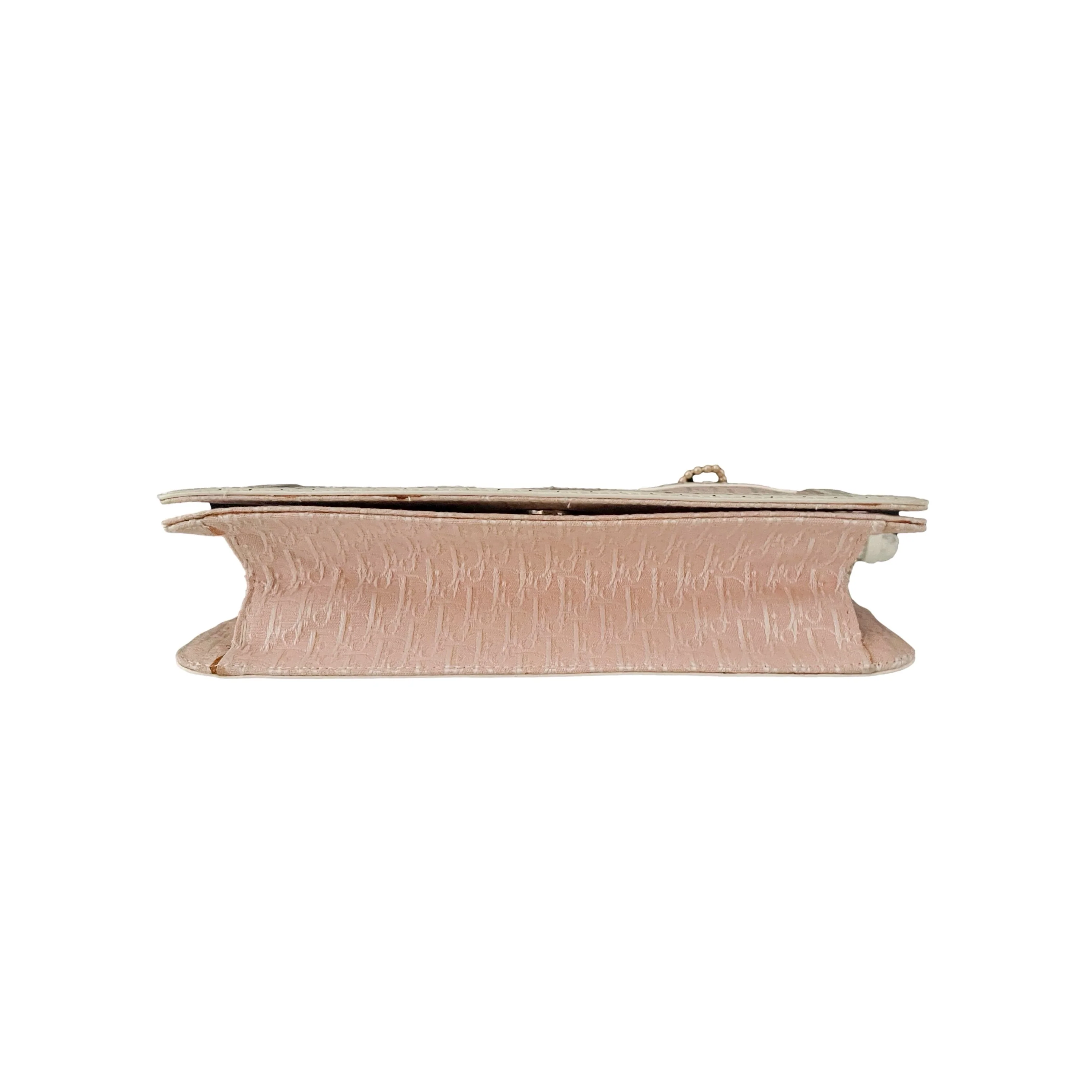 Dior Pink Monogram Braided Shoulder Bag - Image 3
