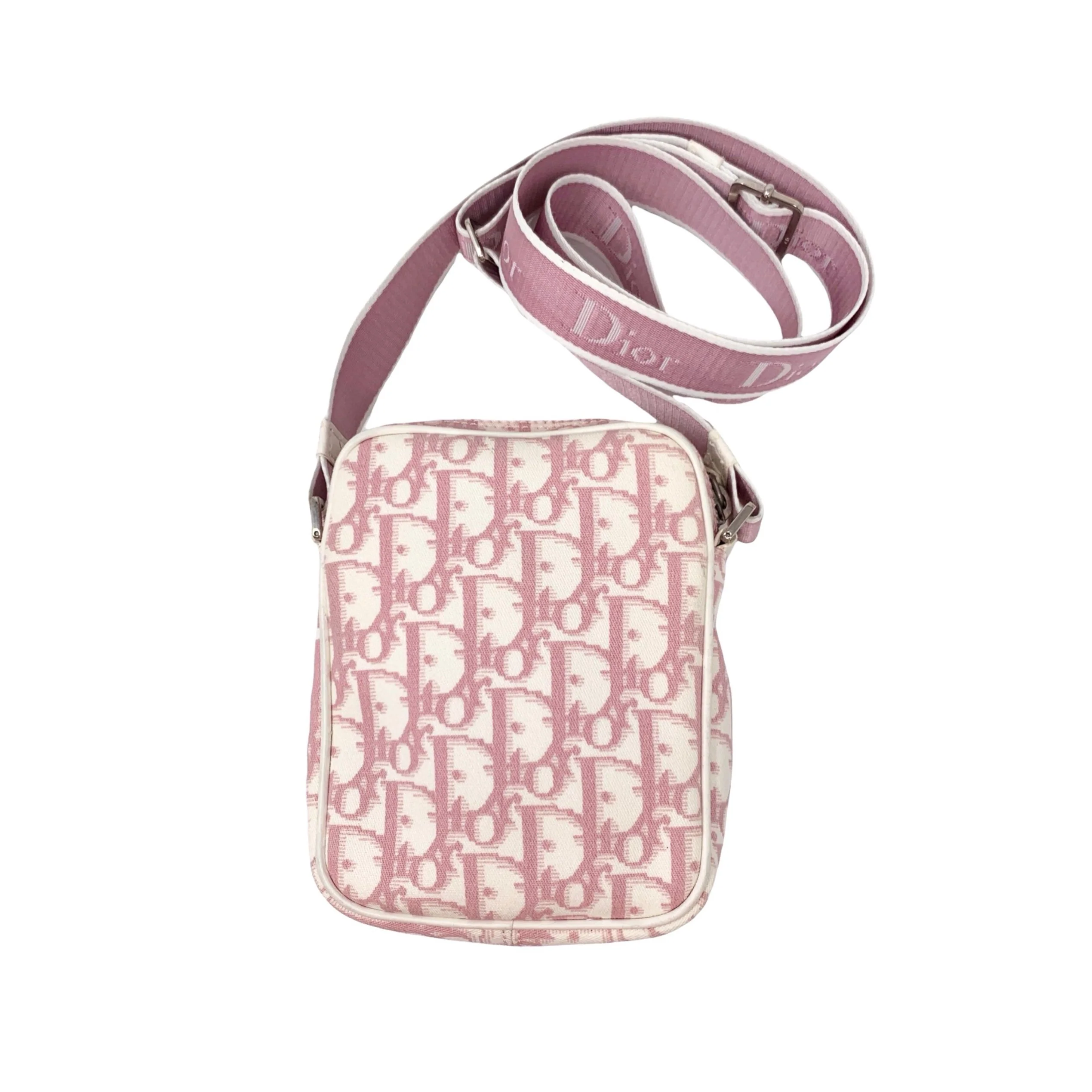 Dior Pink Monogram Mini Crossbody Bag - Image 2