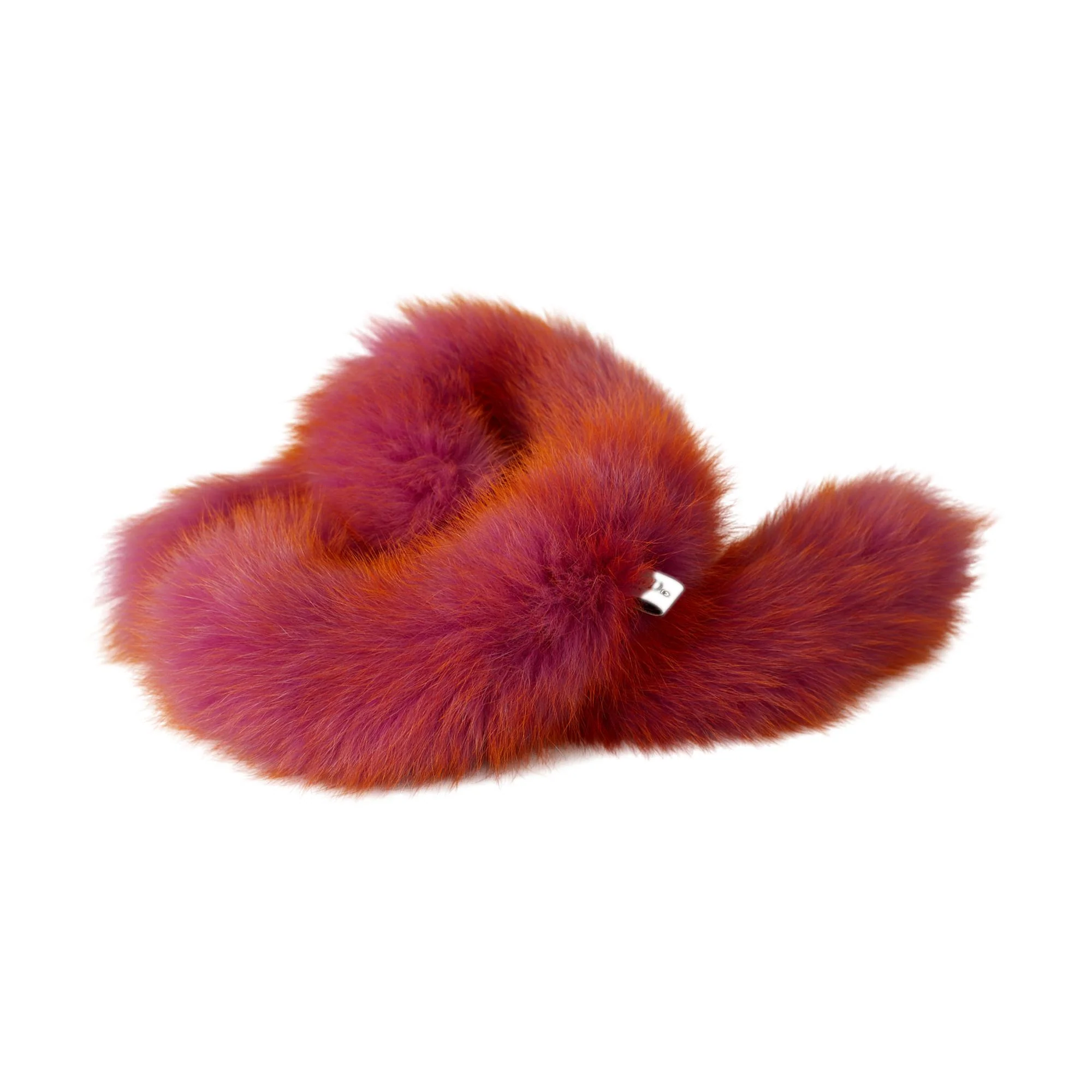 Dior Pink + Orange Fur Neck Scarf - Image 2