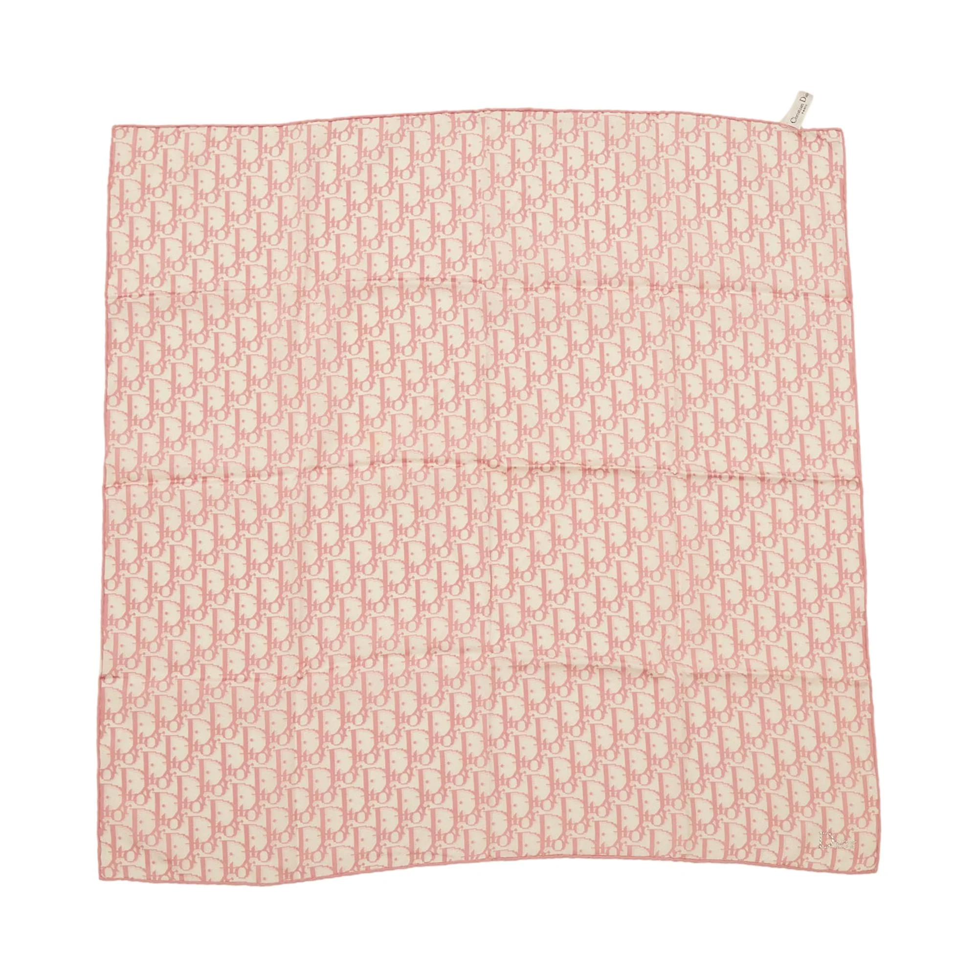 Dior Pink Rhinestone Logo Bandana