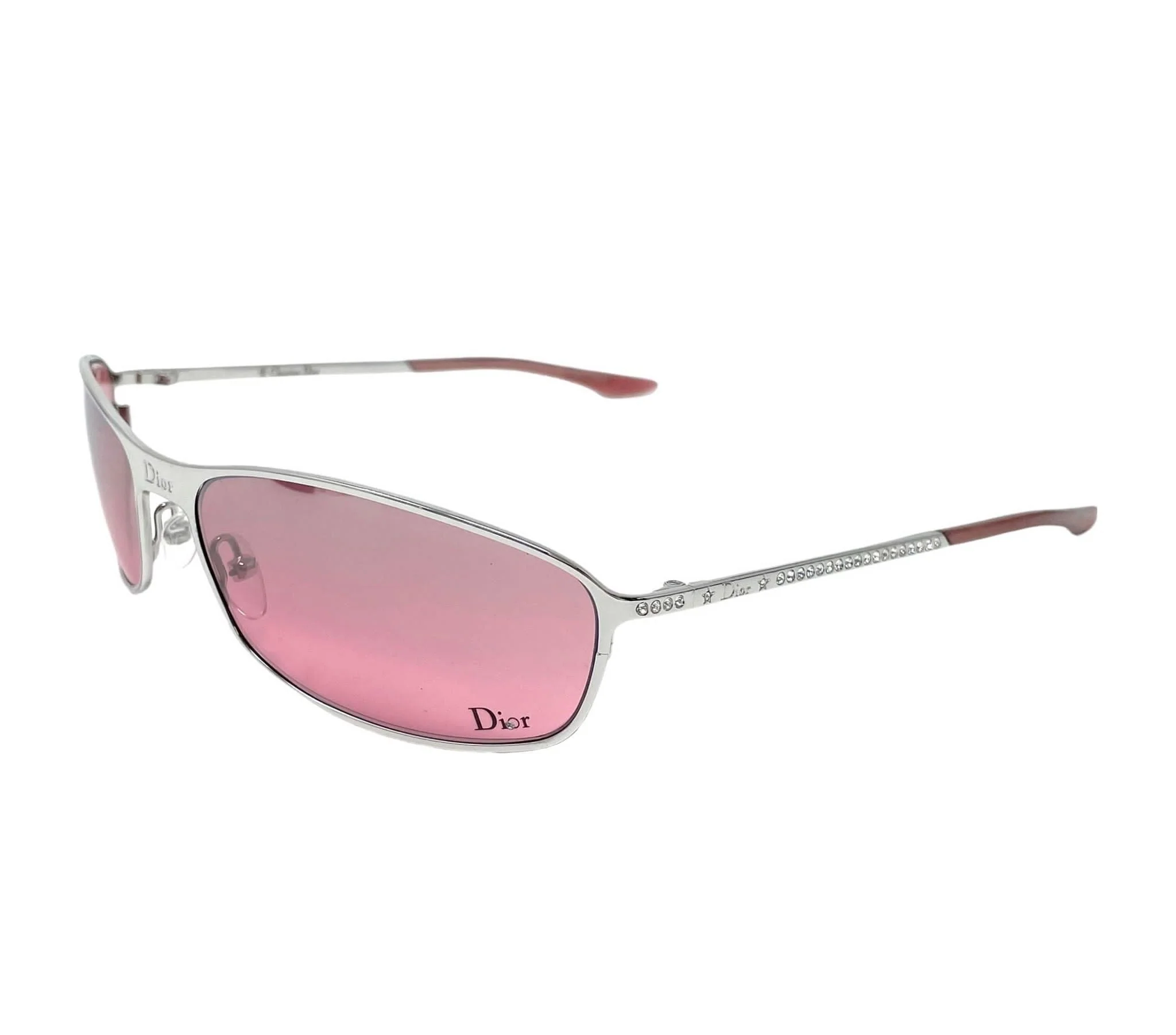 Dior Pink Rhinestone Sunglasses - Image 2