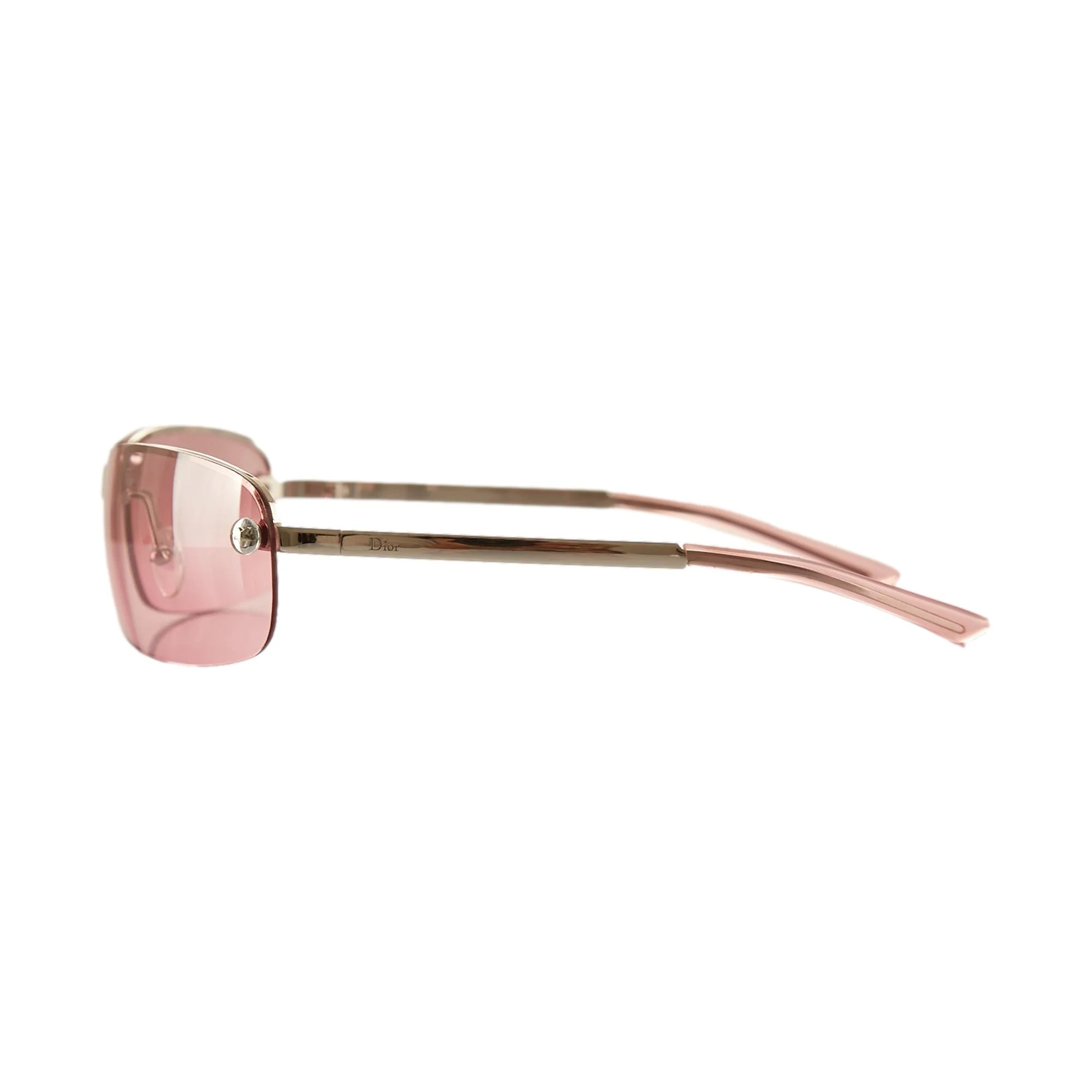 Dior Pink Rimless Sunglasses - Image 3
