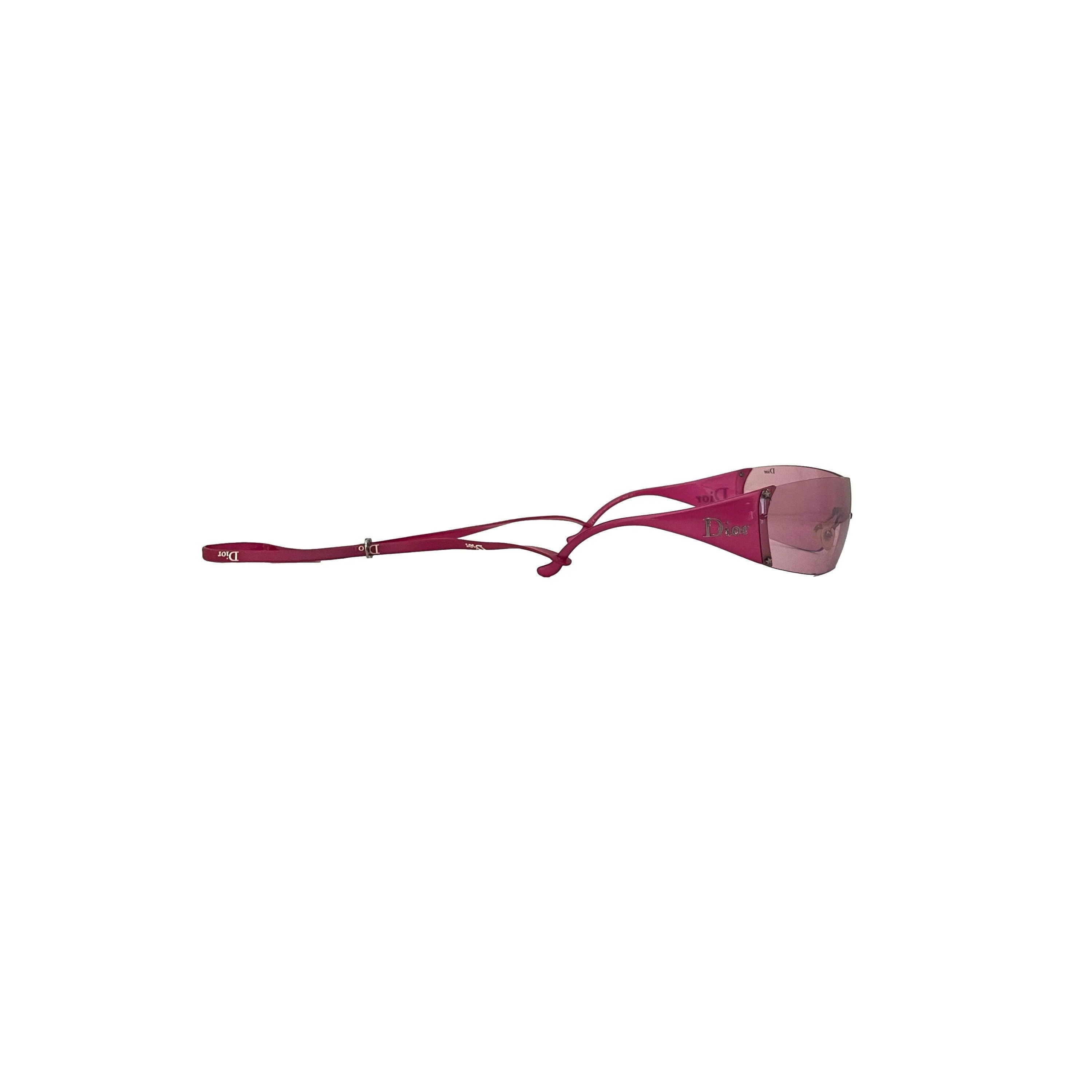 Dior Pink Rimless Sunglasses - Image 2
