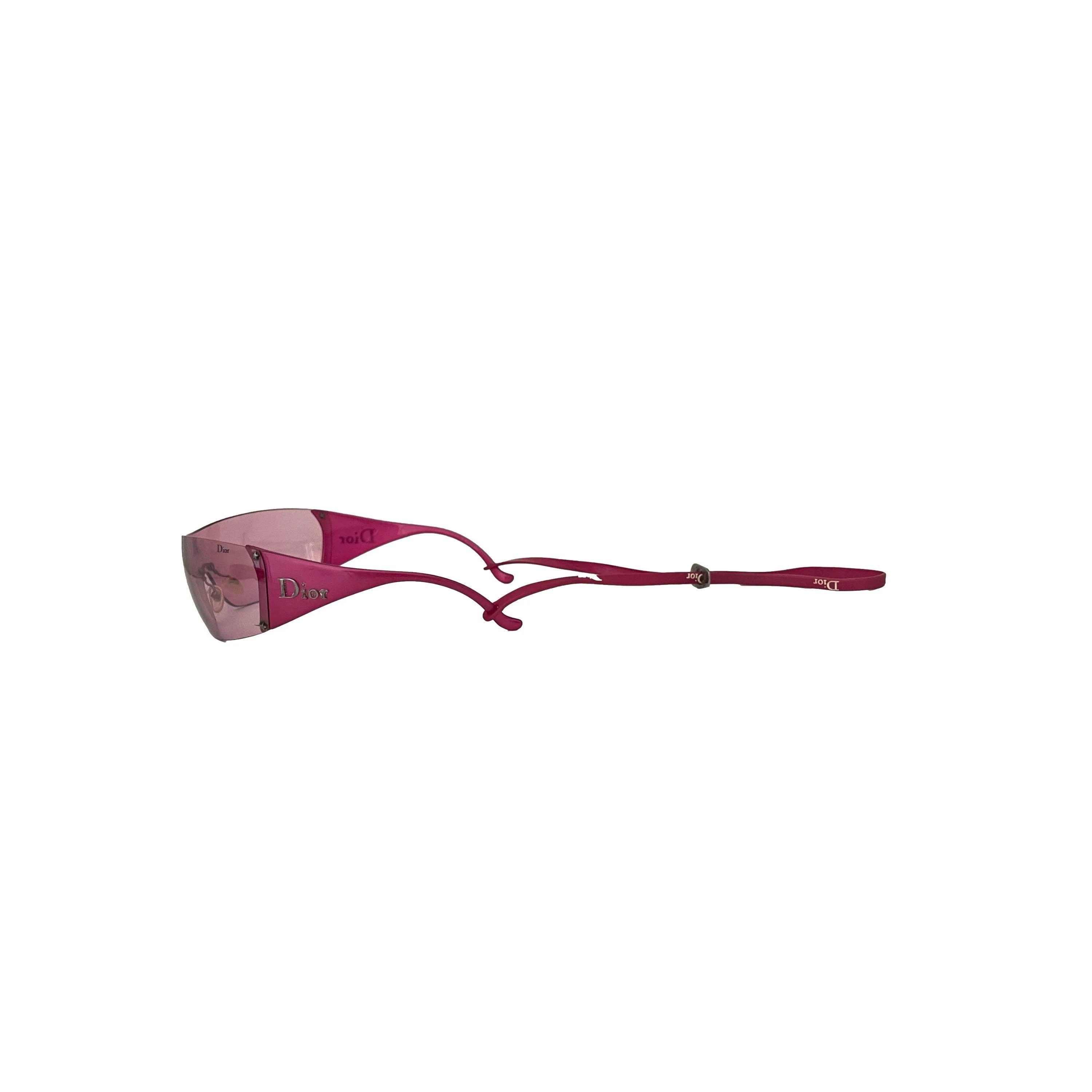 Dior Pink Rimless Sunglasses - Image 3